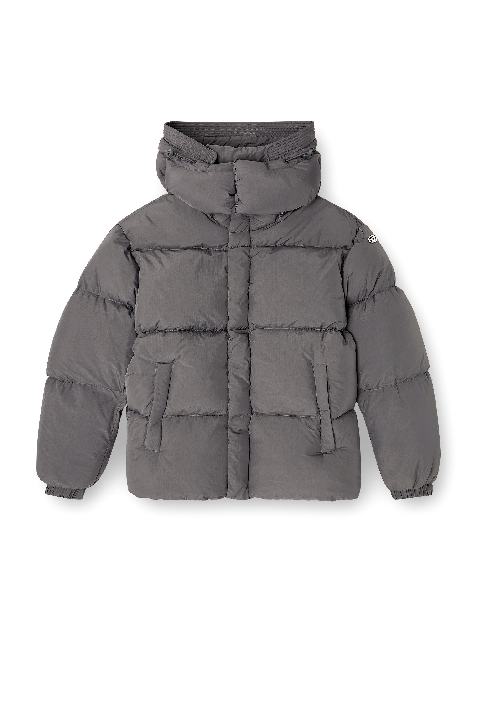 Diesel - W-ROLFYS, Chaqueta de plumón en taslan de nailon reciclado Hombre in Gris - 2