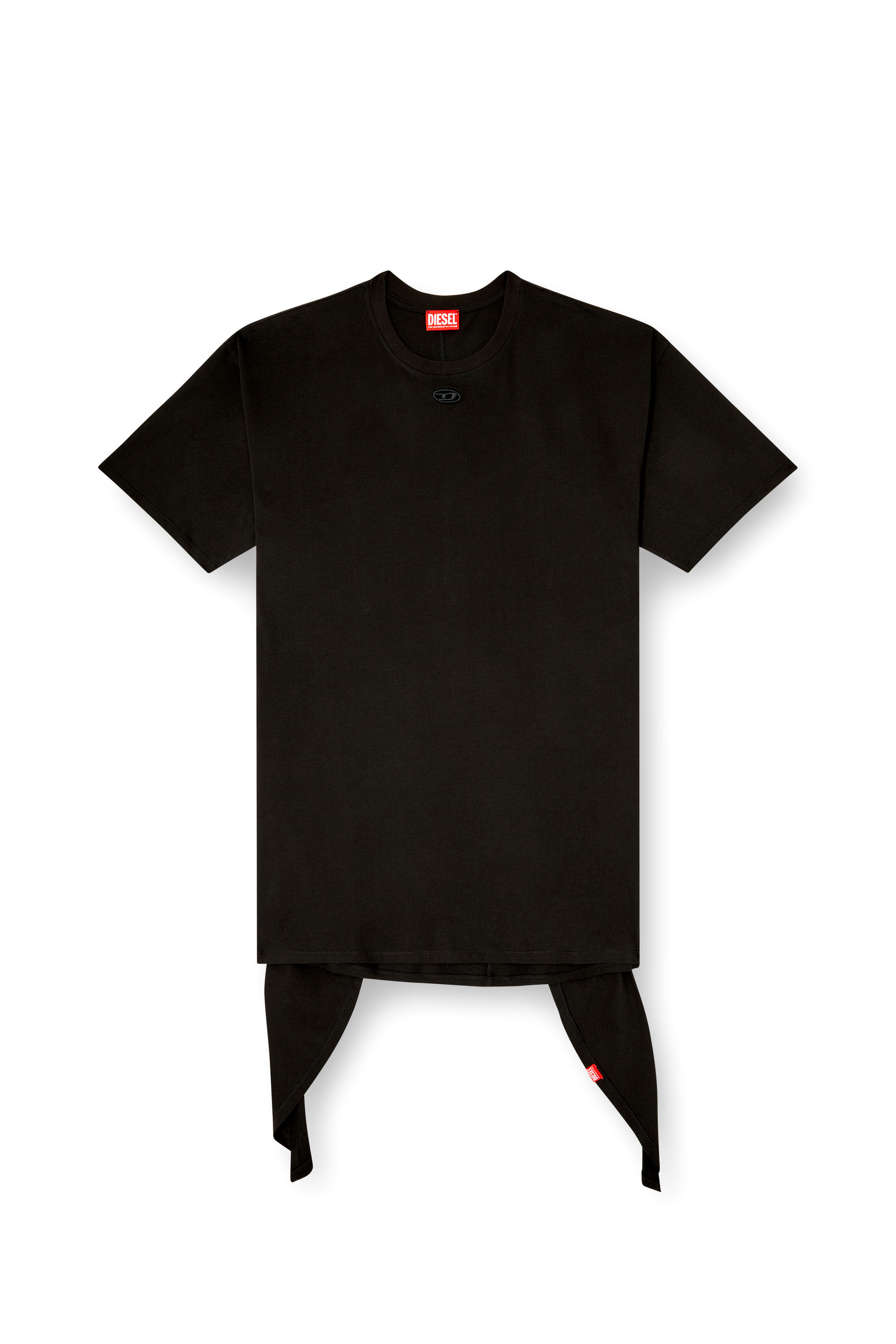 DIESEL★D-Eivor Tシャツワンピース 送関込み Women's T-shirt dress with tie front | Black | Diesel