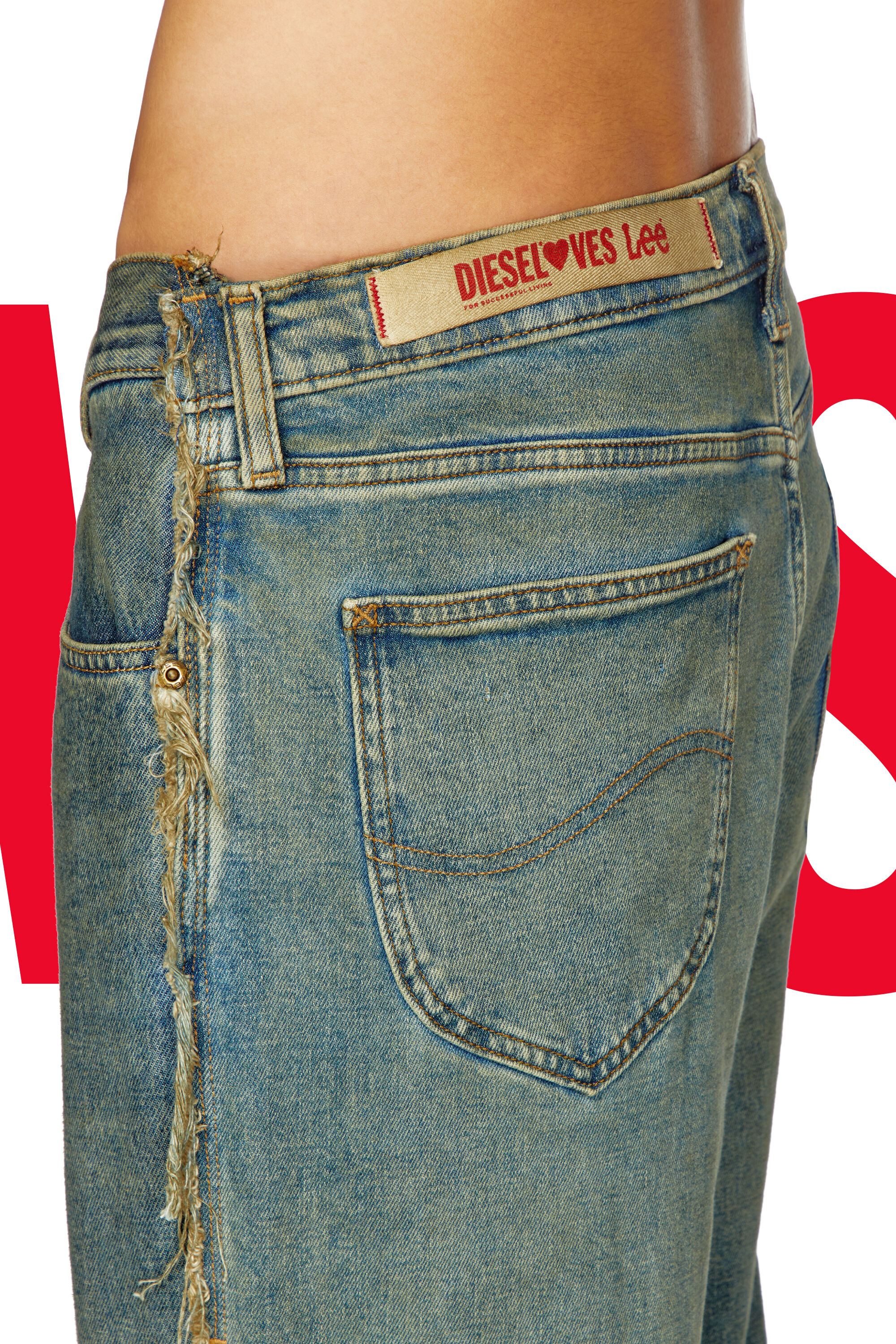 Diesel - Regular Jeans Dieseloves 03 09M98 Hombre, Azul Oscuro - 4