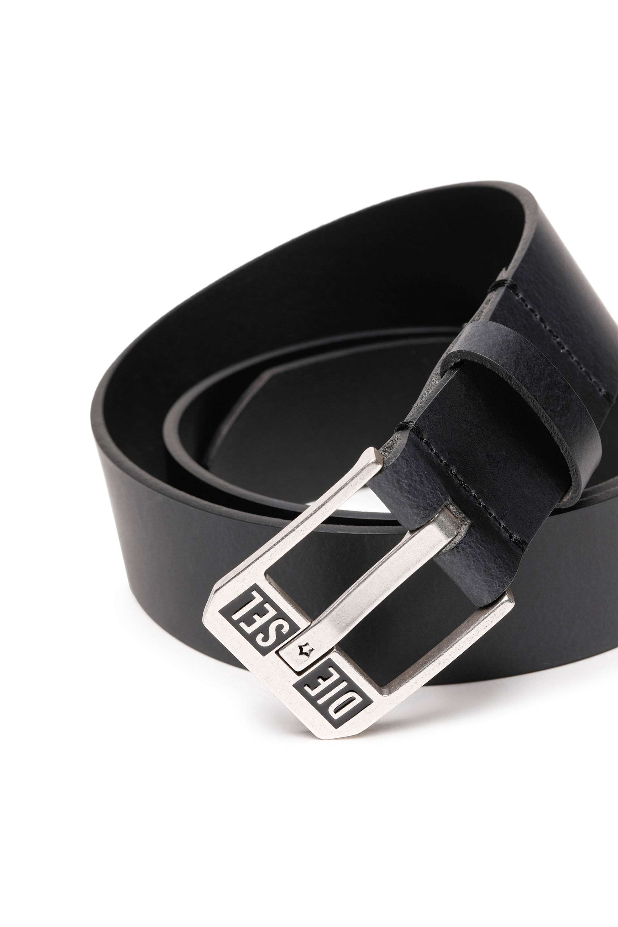 【メール便無料】 BLUESTAR II Man: Leather belt with star logo buckle | Diesel 小物