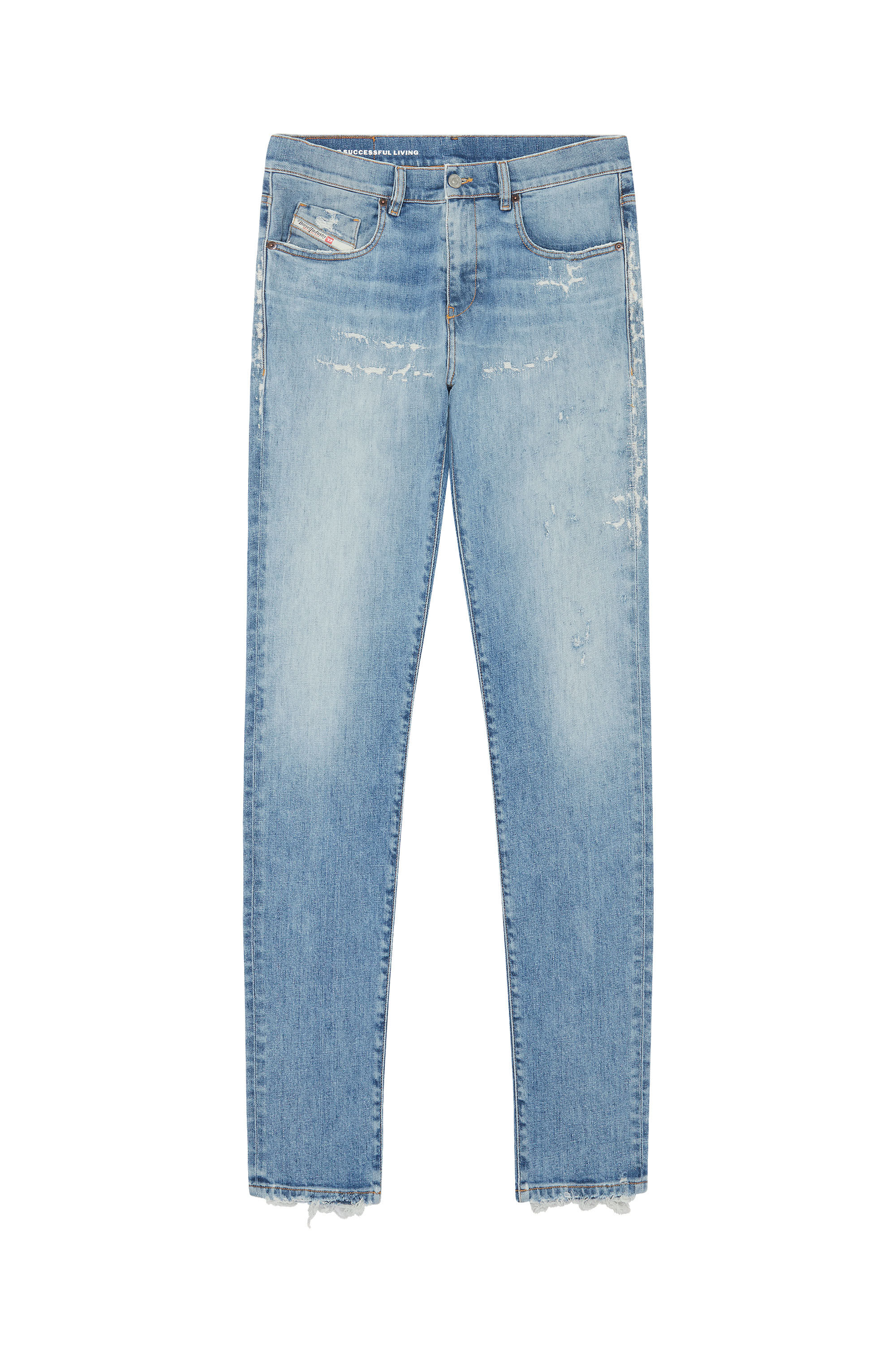 Diesel - 2019 D-Strukt 09E73 Slim Jeans, Azul Claro - Image 2