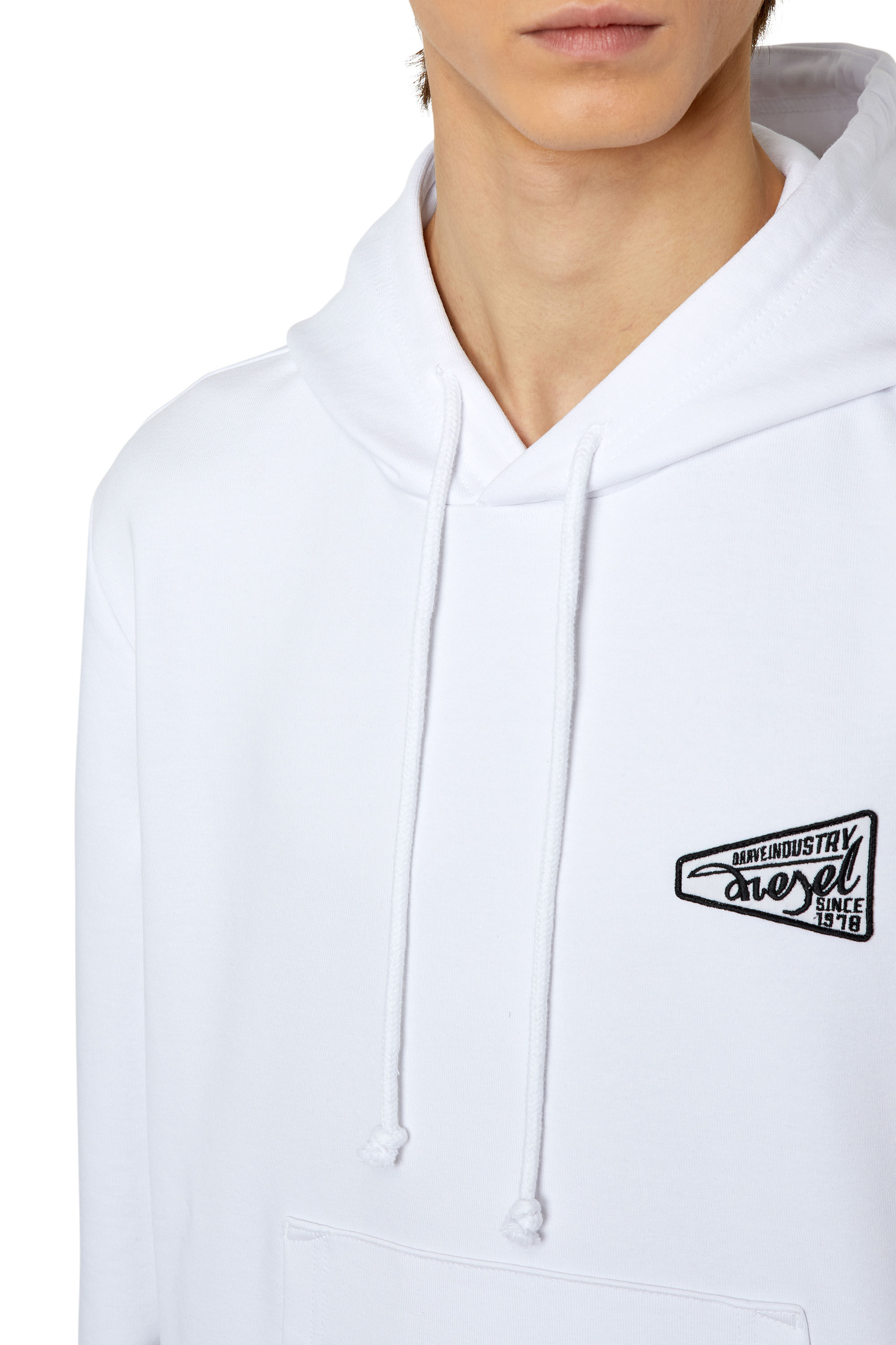 S-GINN-HOOD-K31 Man: Hoodie with Diesel Industry patch | Diesel