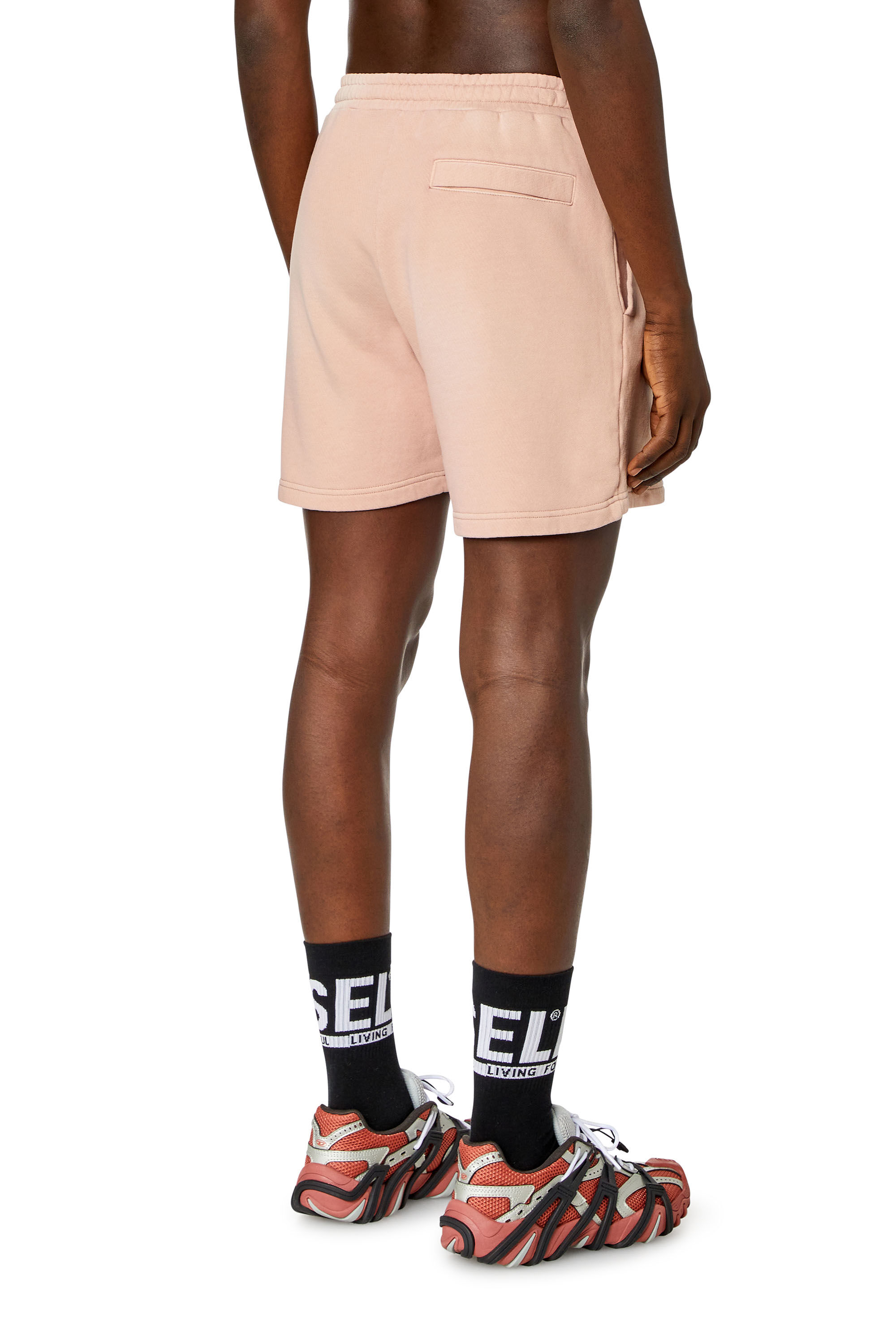 Men's Sweat shorts with sun-faded effect | Pink | Diesel