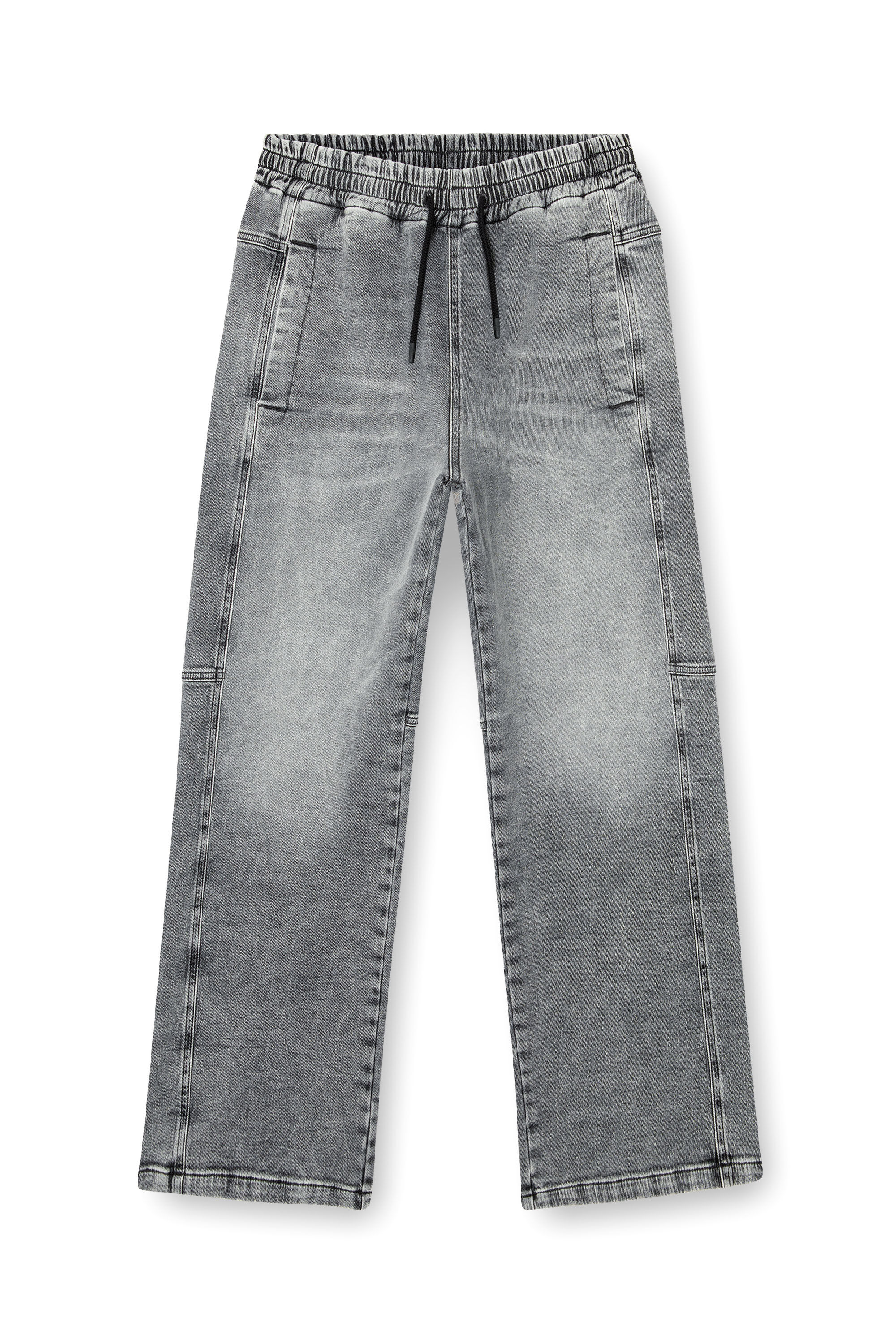 Diesel - Relaxed D-Martyans Track Denim 0BEBR Unisex, Negro/Gris oscuro - 2