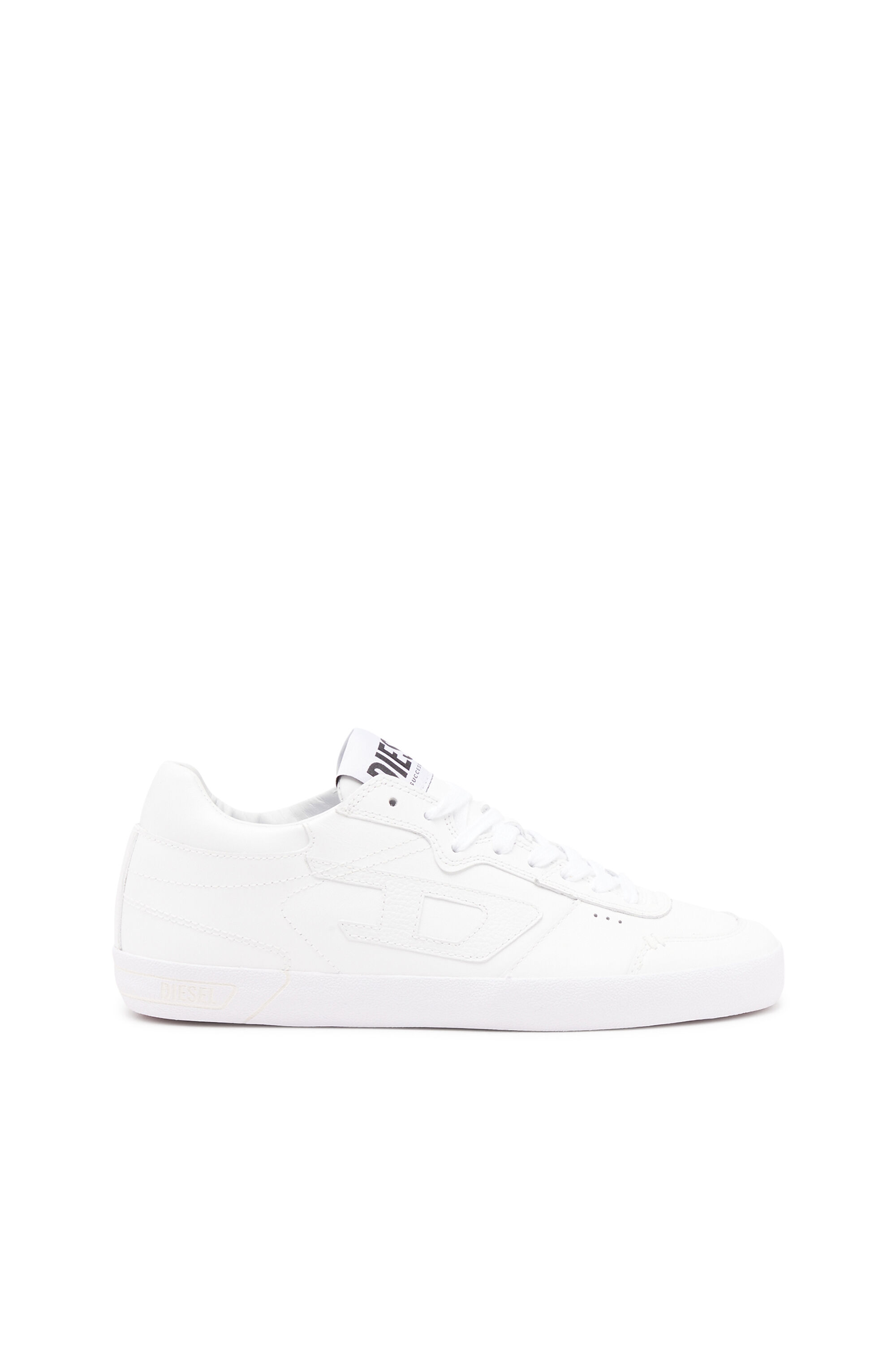 Diesel - S-LEROJI LOW, S-Leroji Low-Deportivas bajas de cuero con marca D Hombre in Blanco - 1