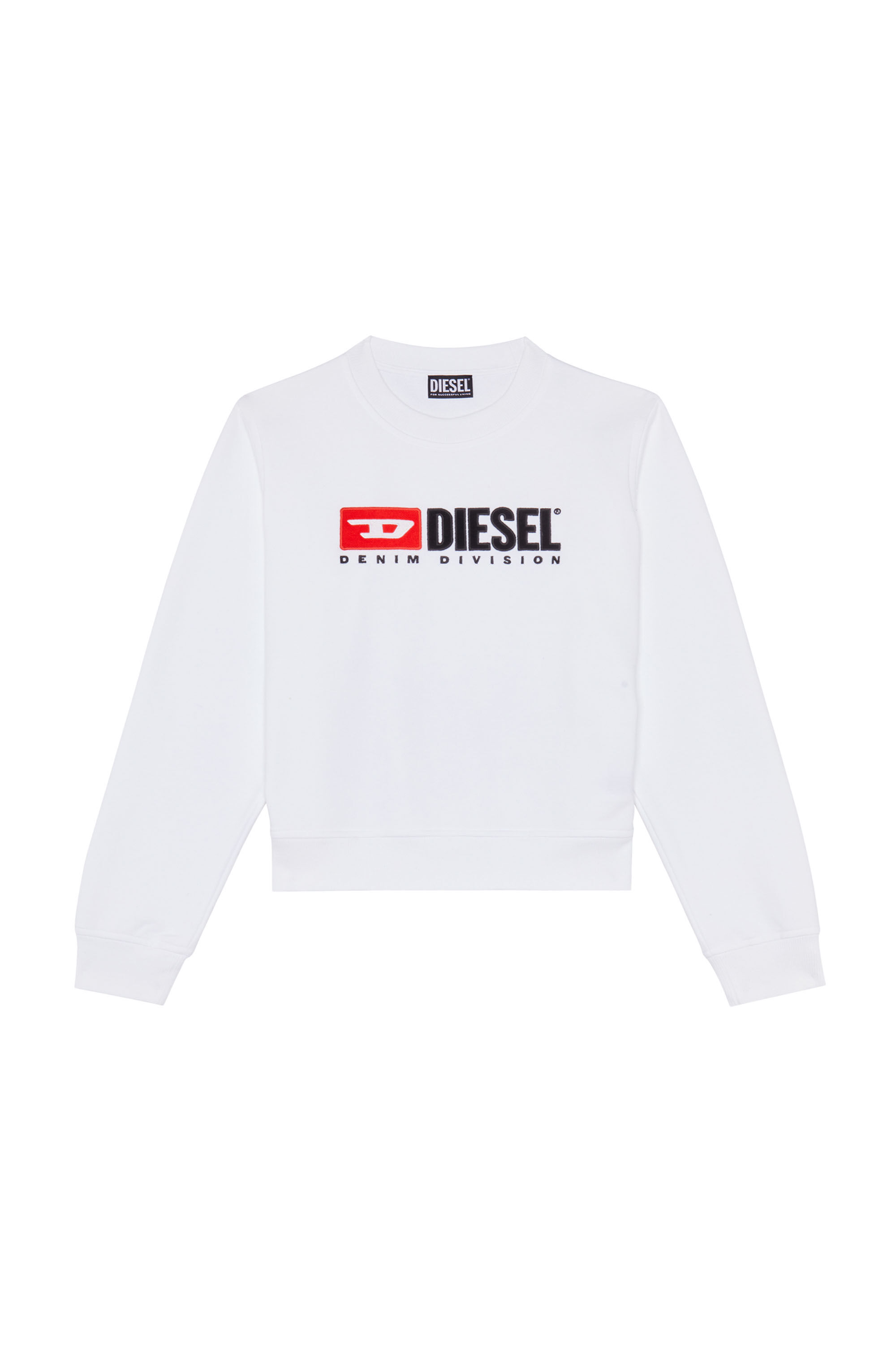 Diesel - F-REGGY-DIV, Woman's Denim Division sweatshirt in White - 2