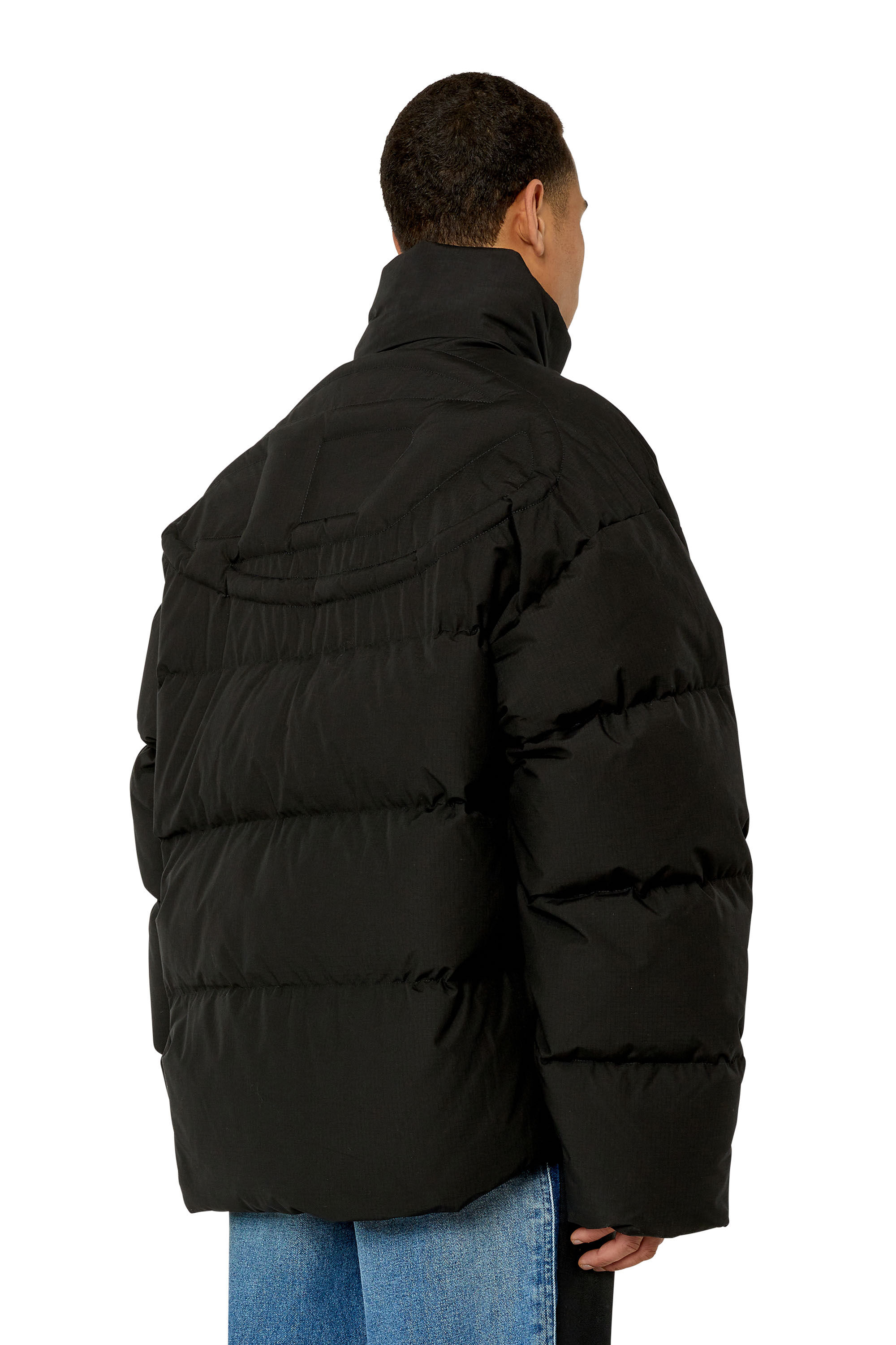 W OVAL Man Oversized down jacket with mega logo Diesel