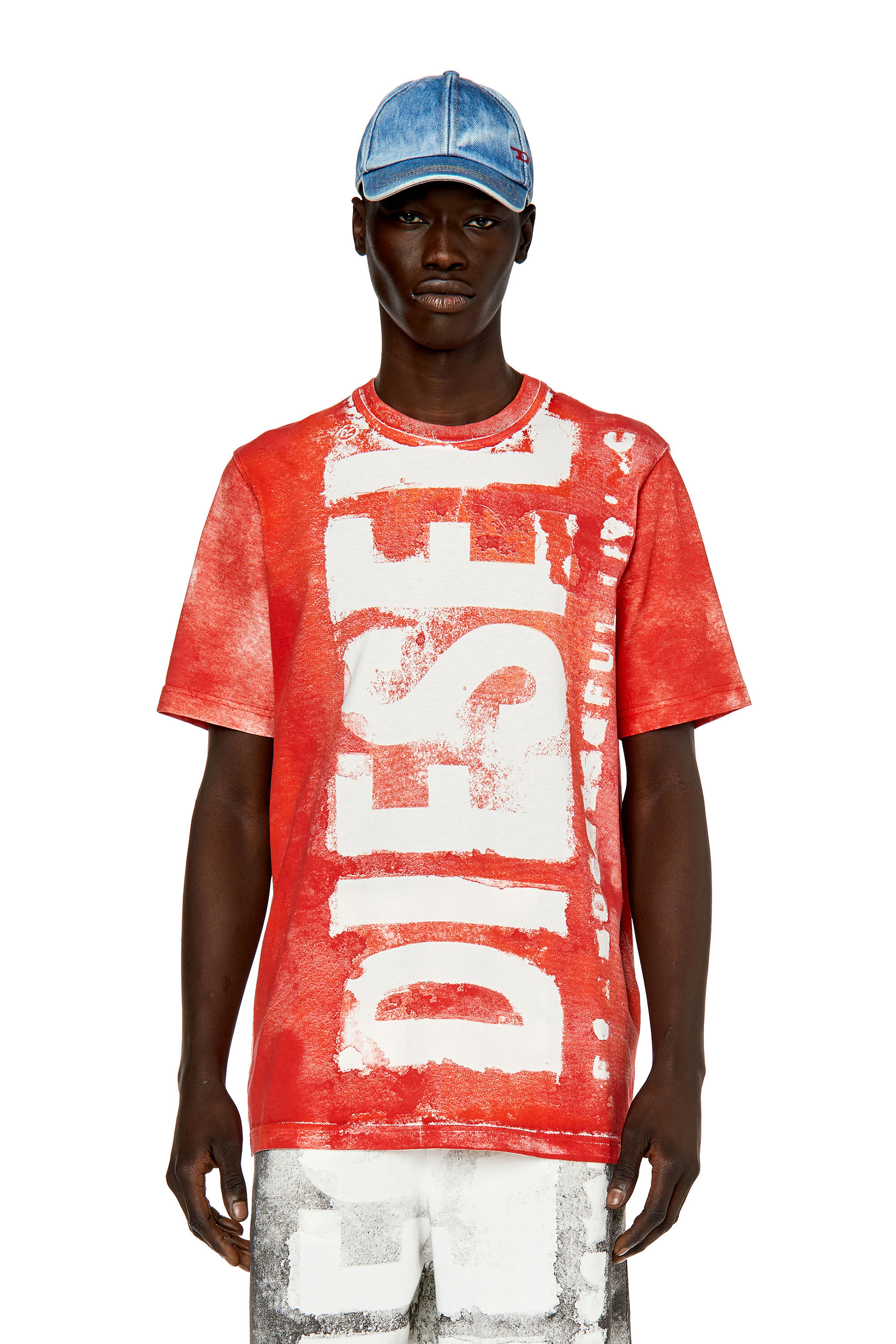 T-JUST-G12 Man: T-shirt with bleeding logo | Diesel