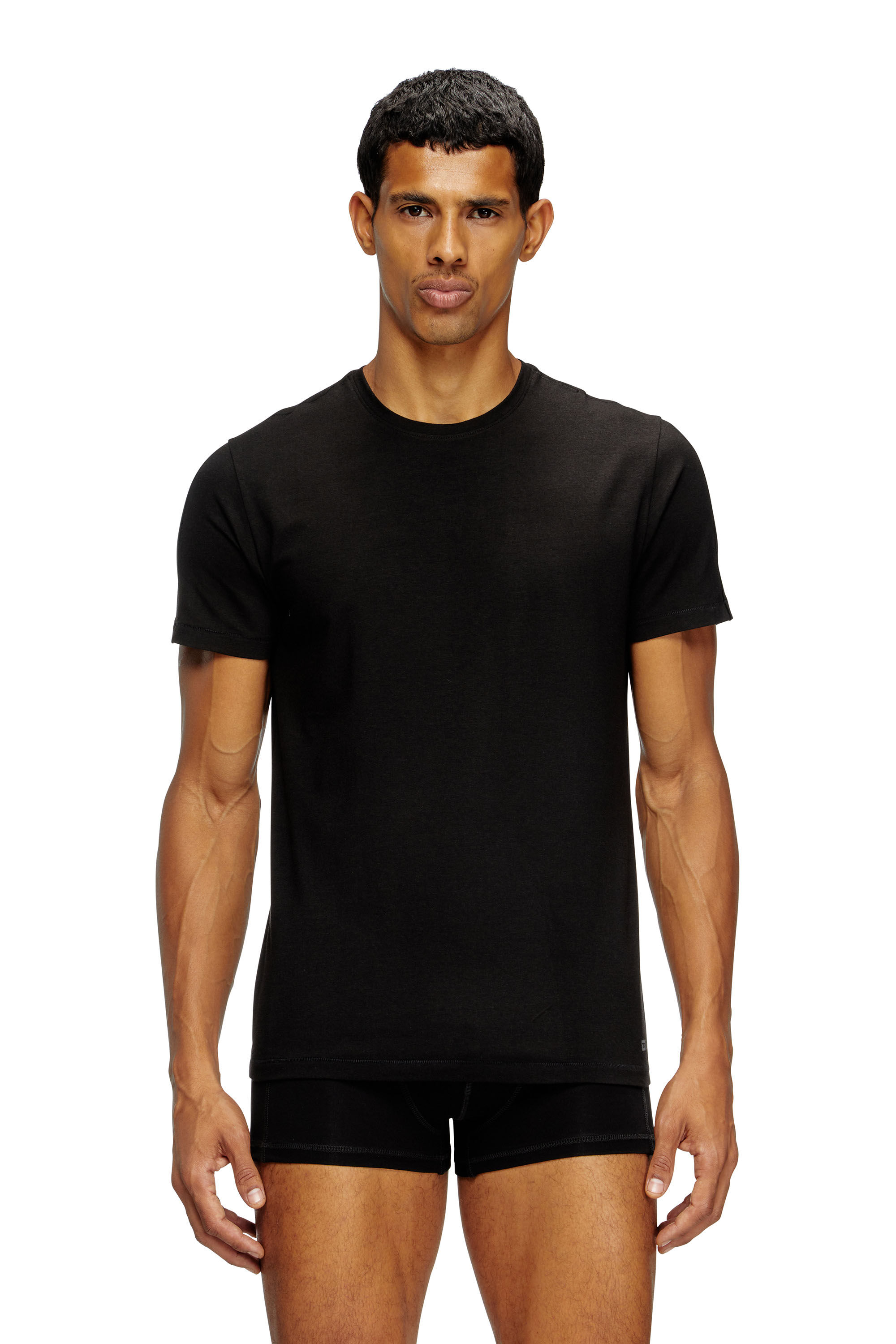 Diesel - RANDAL-D-MONO-2PACK, Paquete de 2 camisetas de tejido de punto fluido Hombre in Negro - 3