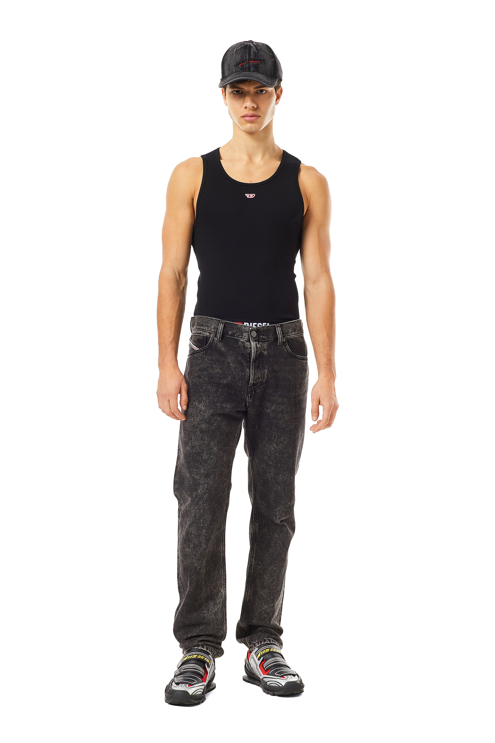 Diesel - 1995 09B87 Straight Jeans, Negro/Gris oscuro - Image 1