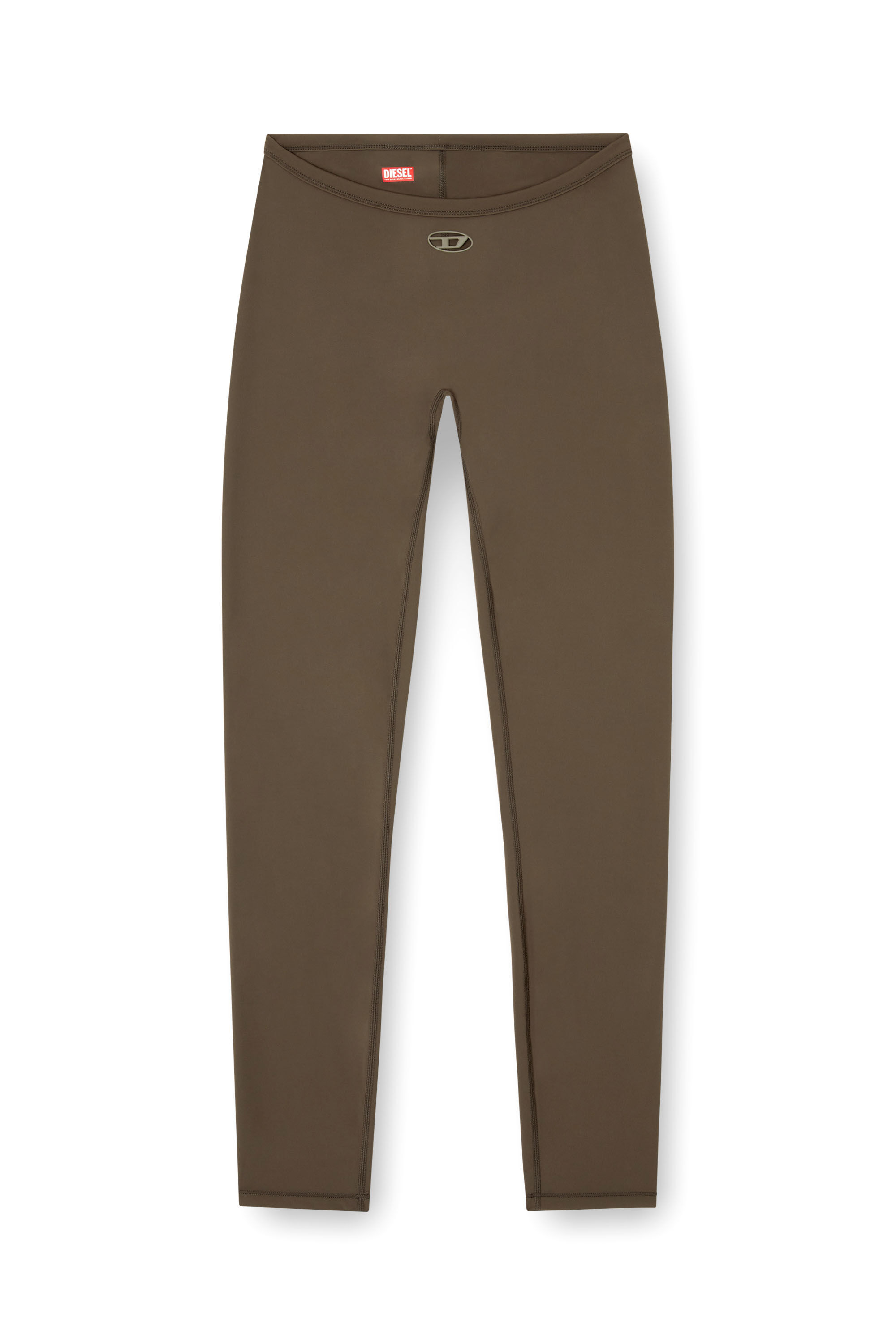 Diesel - MINA-UTLT, Woman's Stretch Nylon leggings in Brown - 4