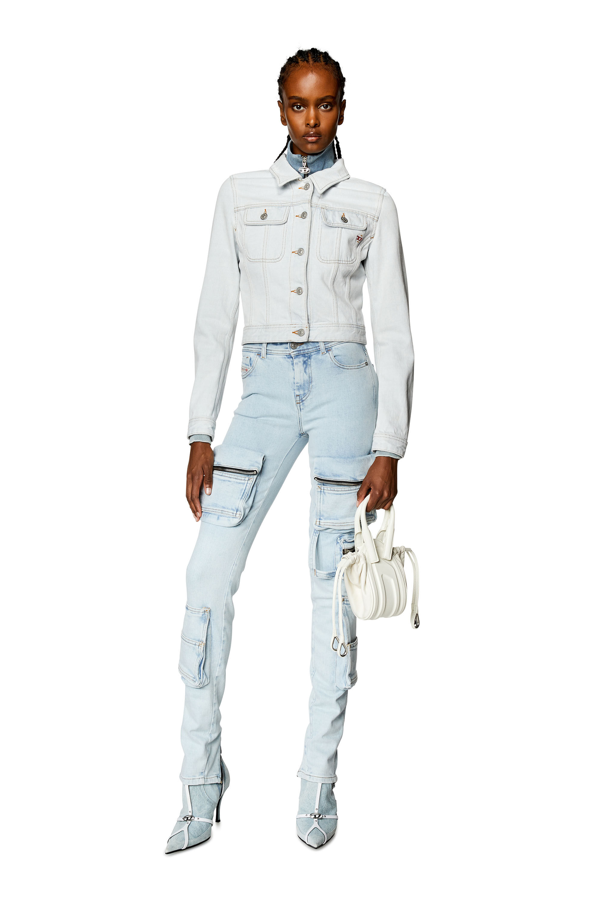 1984 SLANDY-HIGH-PK Woman: super skinny Light blue Jeans