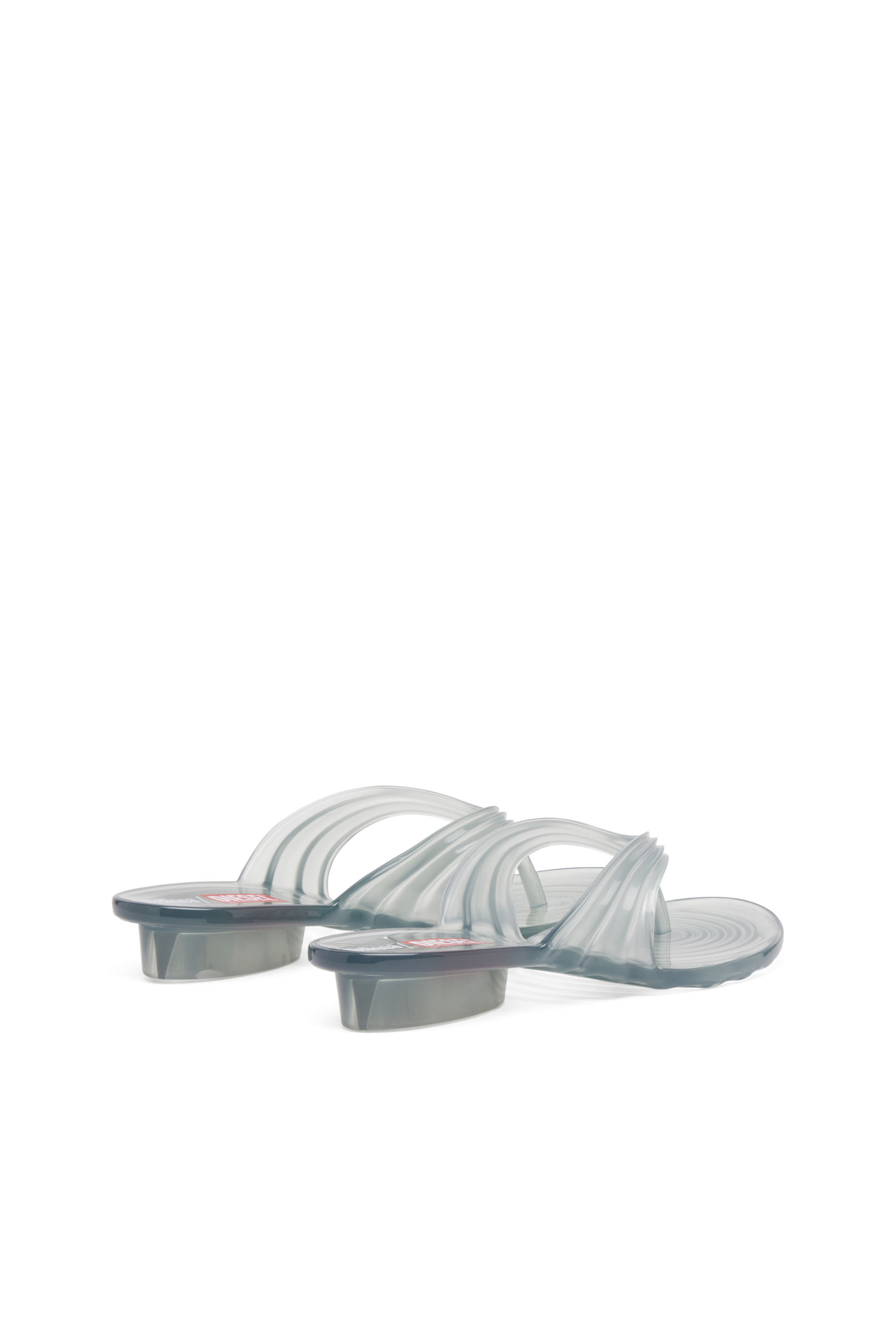 Women's Sculptural flip-flops in Melflex® | Grey | Diesel