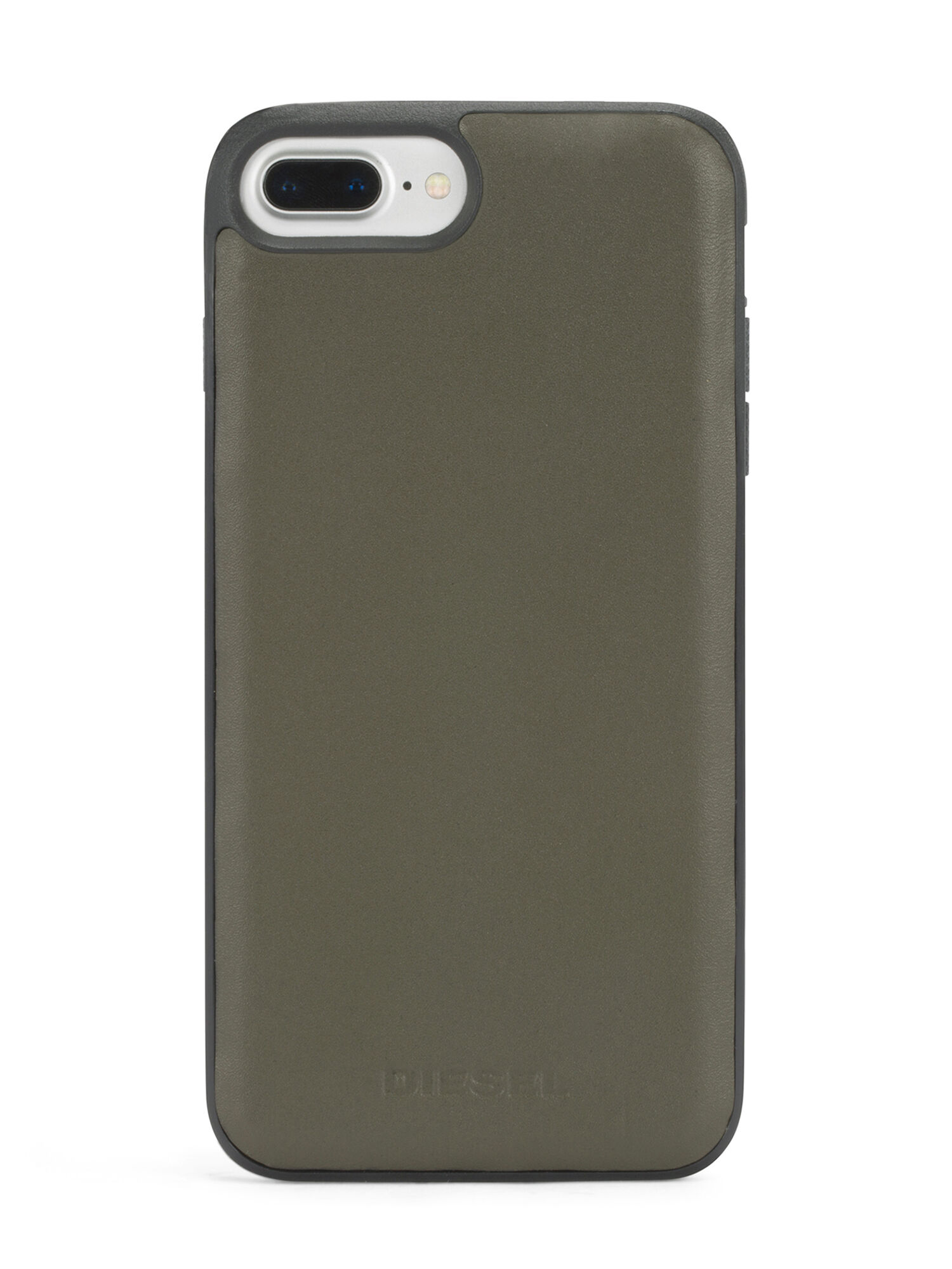 Diesel - OLIVE GREEN LEATHER IPHONE X CASE, Olive Green - Image 4
