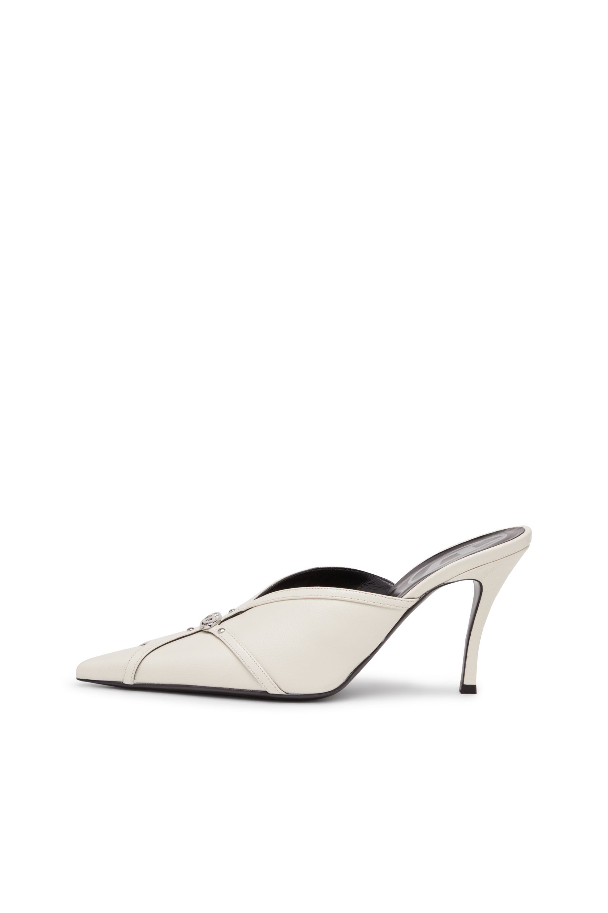 【PORTERNA】Hei round mules The Row - Haya Camel Leather Mule, 40mm | Mitchell Stores