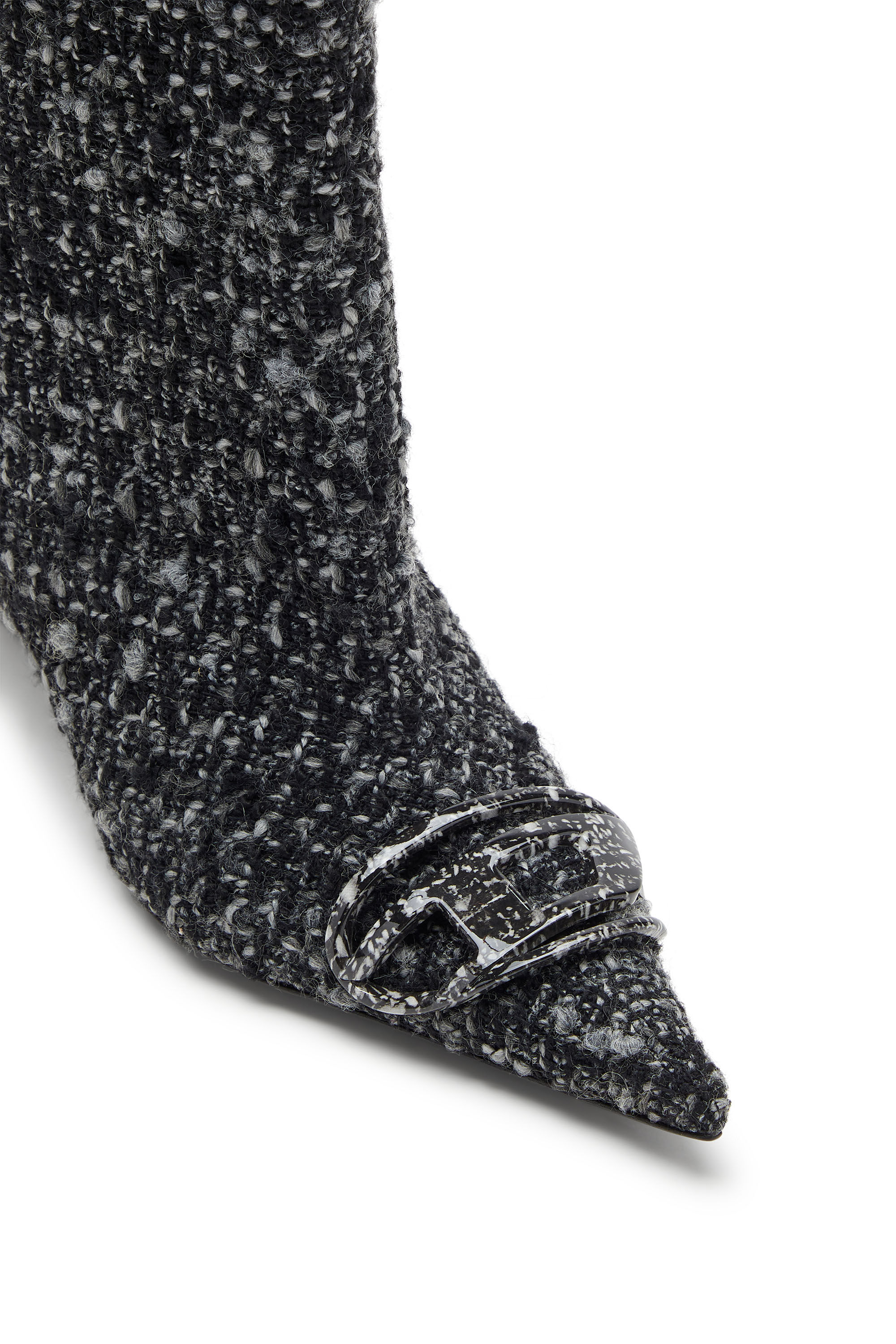 Diesel - D-VENUS 40 KB TUBE, Botas hasta la rodilla de bouclé Mujer in Negro - 5
