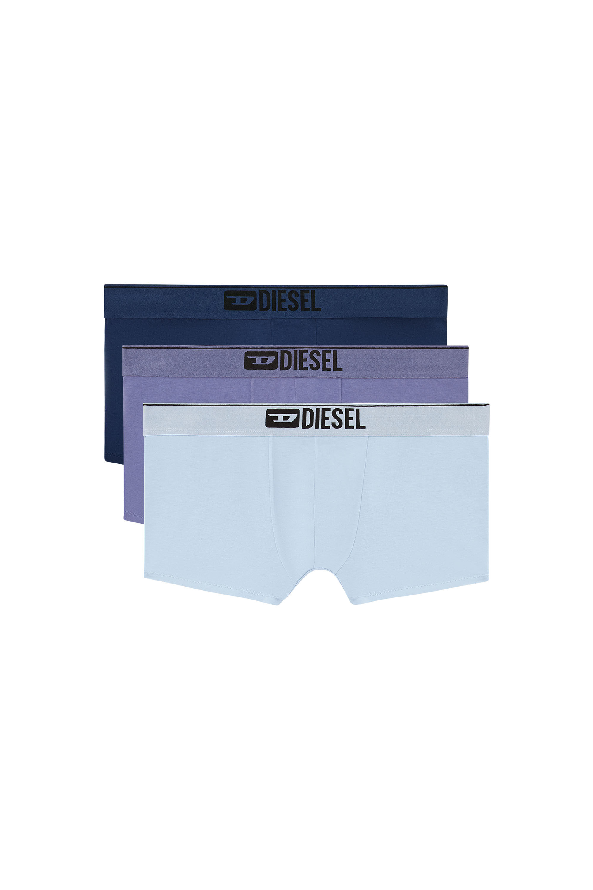 Diesel - UMBX-DAMIENTHREEPACK, Man's Three-pack of plain boxer in Blue - 4