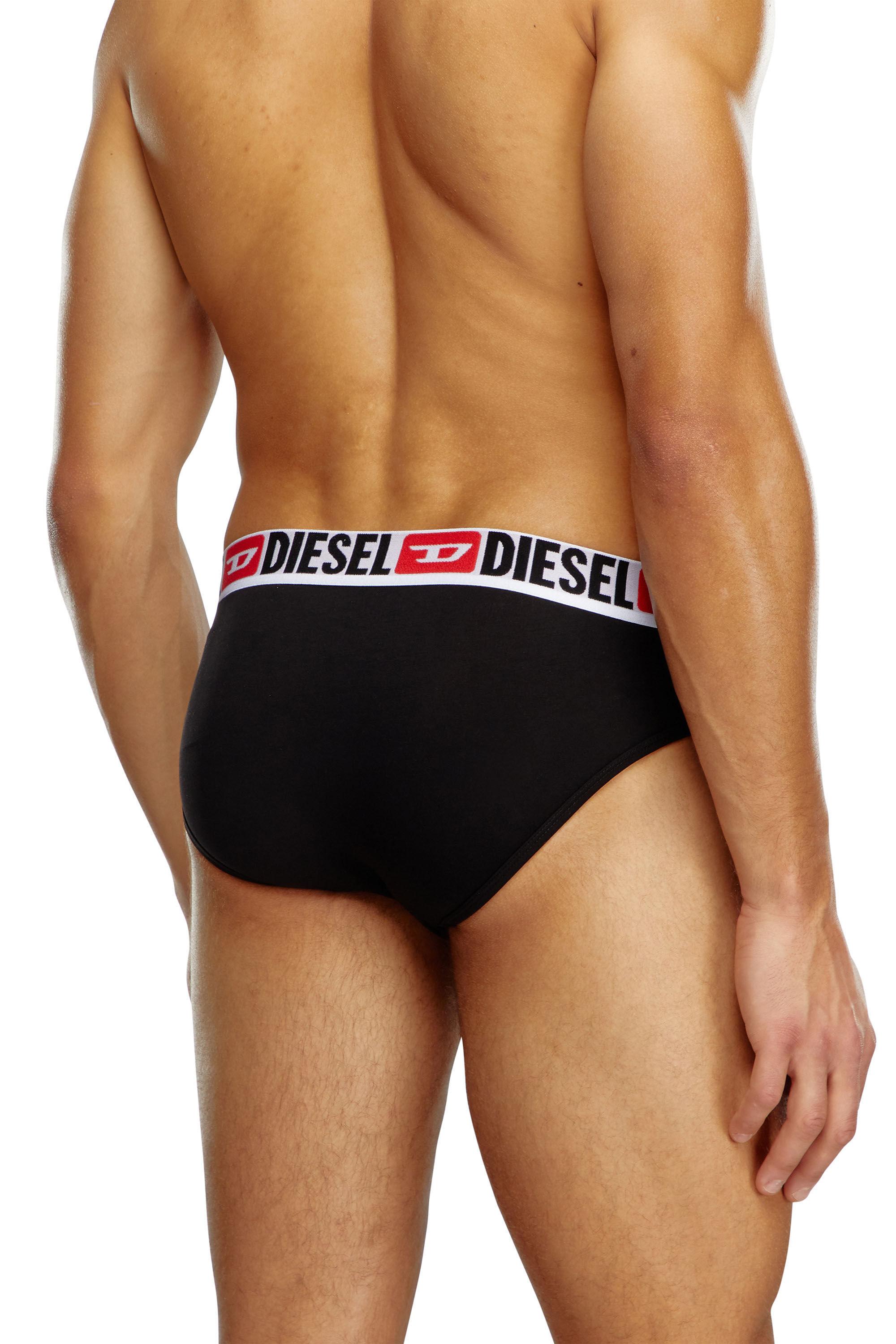 Diesel - UMBR-ANDRETHREEPACK, Hombre Set de tres calzoncillos de slip de color liso in Negro - Image 4