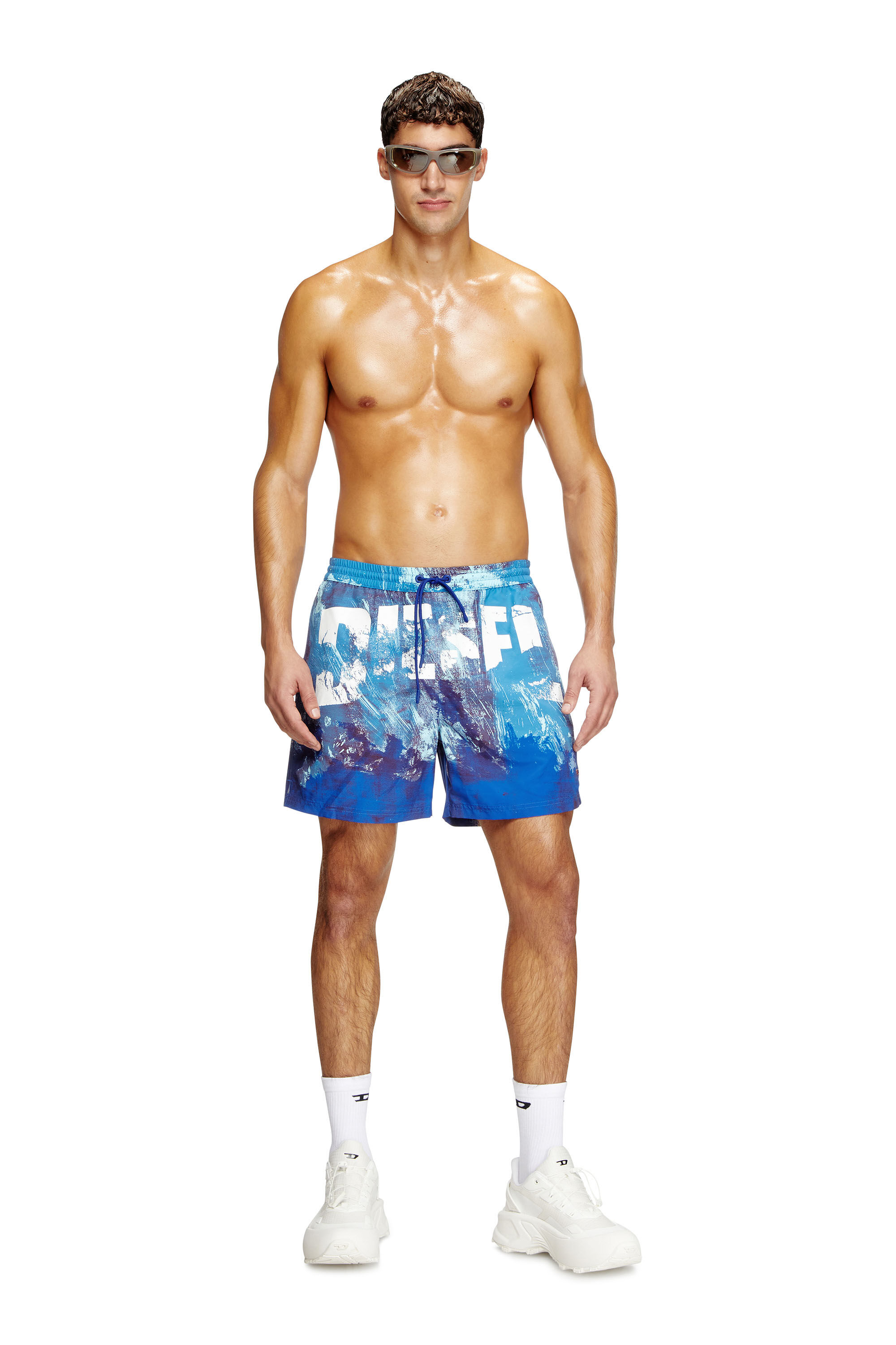 Diesel - RIO-41-D-POP, Bañador de longitud media con estampado gráfico Hombre in Azul marino - 2