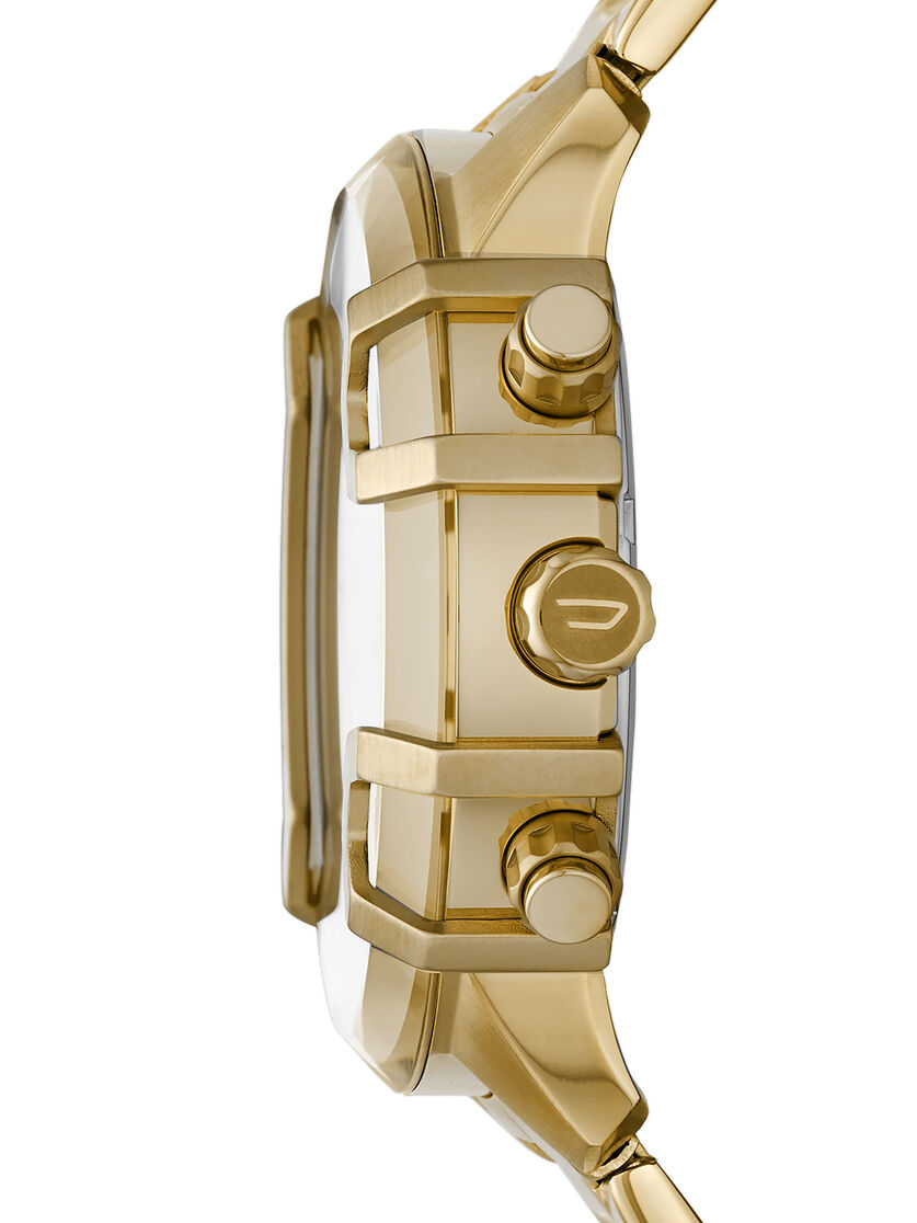 Dz4522 Man Griffed Chronograph Gold Tone Watch Diesel