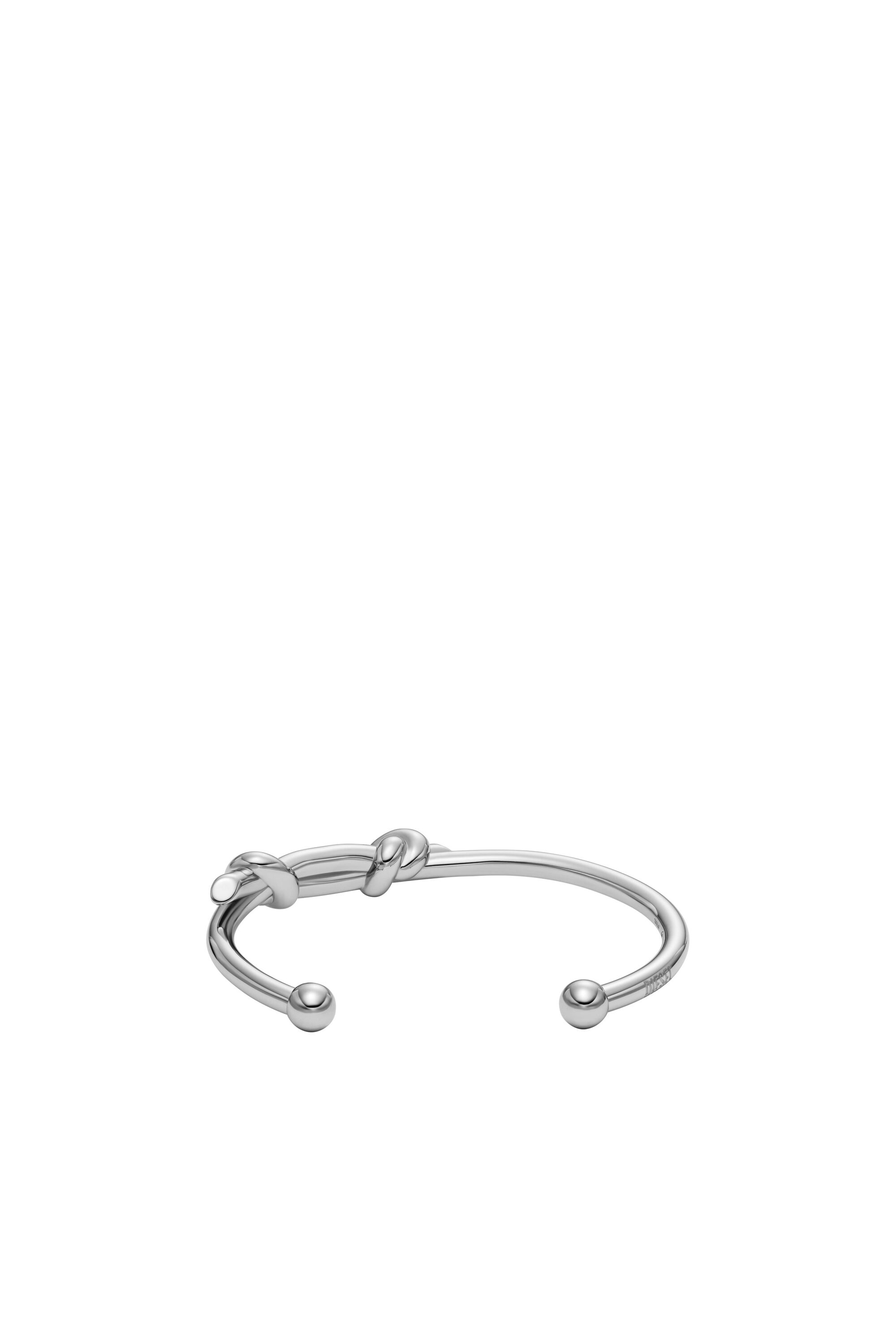 ☆DIESEL☆ Oval D Logo Cuff Bracelet DX1589040 Women's Stainless Steel Cuff Bracelet | Silver | Diesel