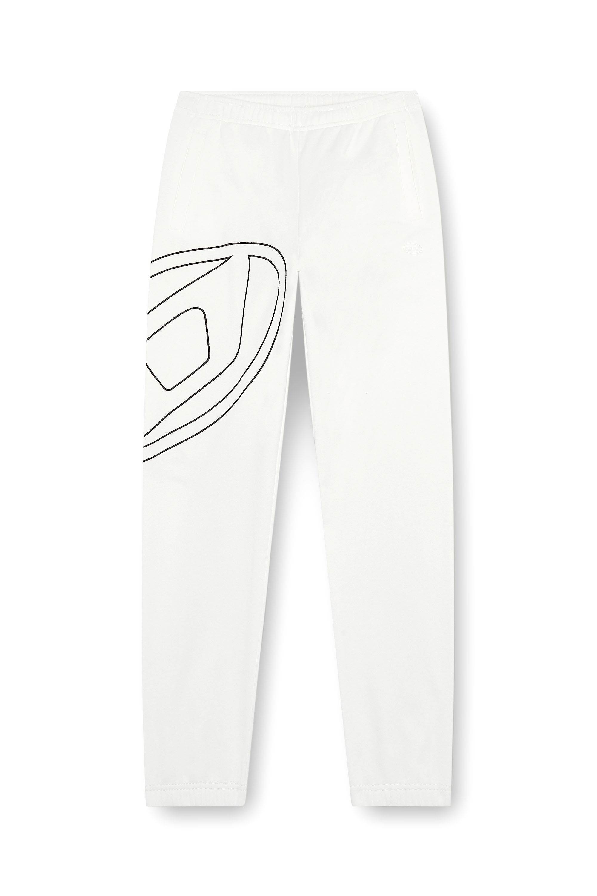 Diesel - P-MARKY-MEGOVAL-D, Hombre Pantalones deportivos con oval D extragrande in Blanco - Image 2