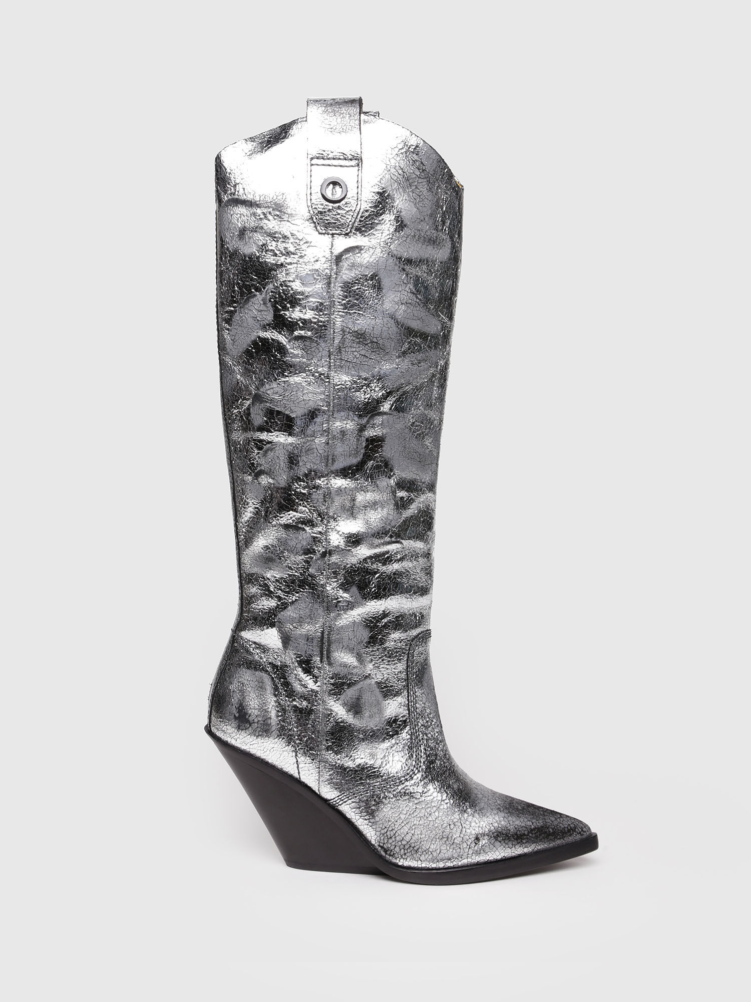 Diesel silver shop boots