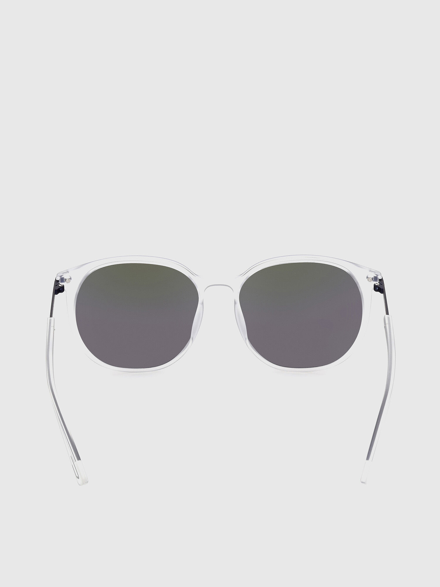 Diesel - DL0353, Gafas de sol redondas en una construcción combinada Mujer in Blanco - 4