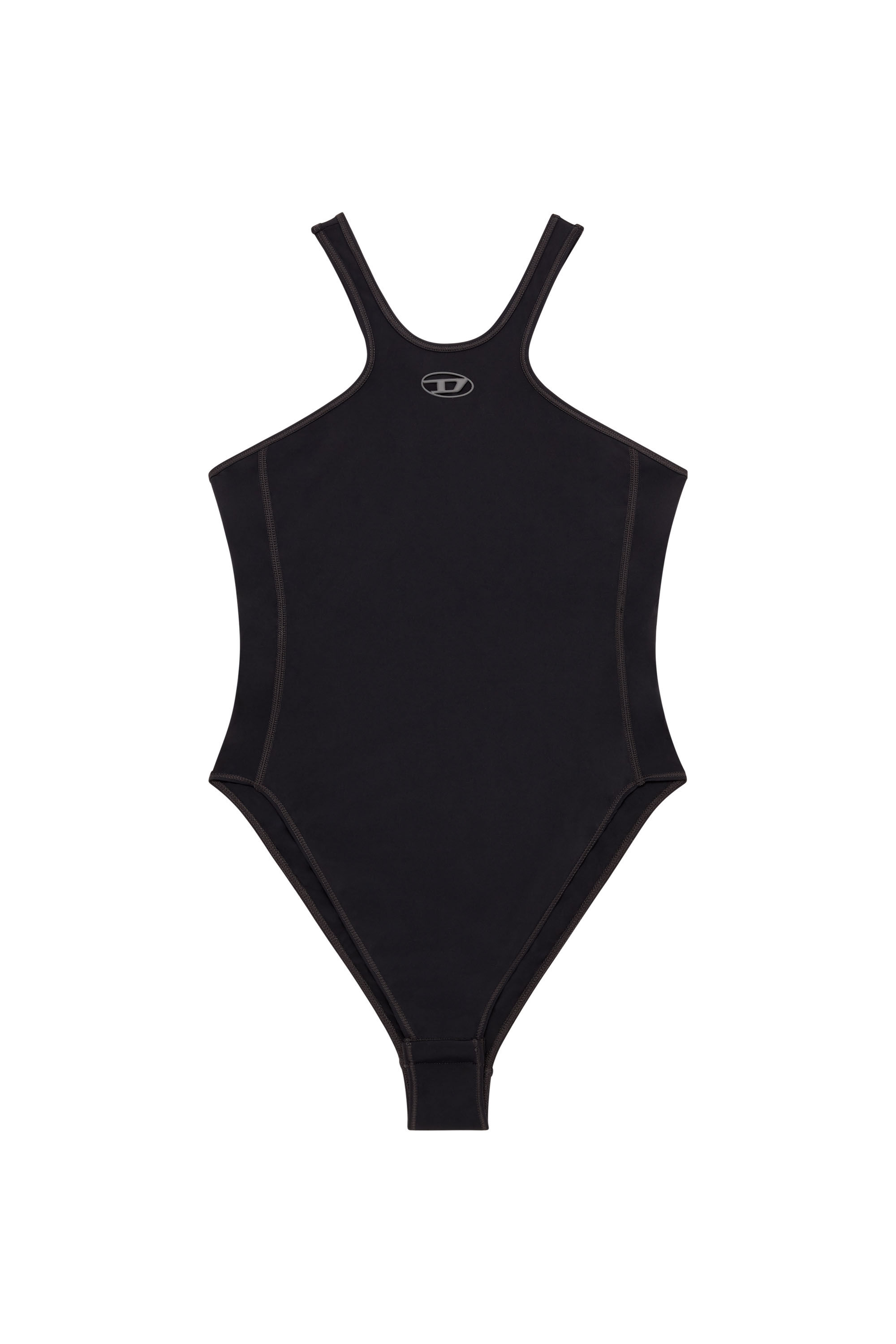Diesel - CHRISTIE-UTLT, Woman's Stretch bodysuit with Oval D detail in Black - 4