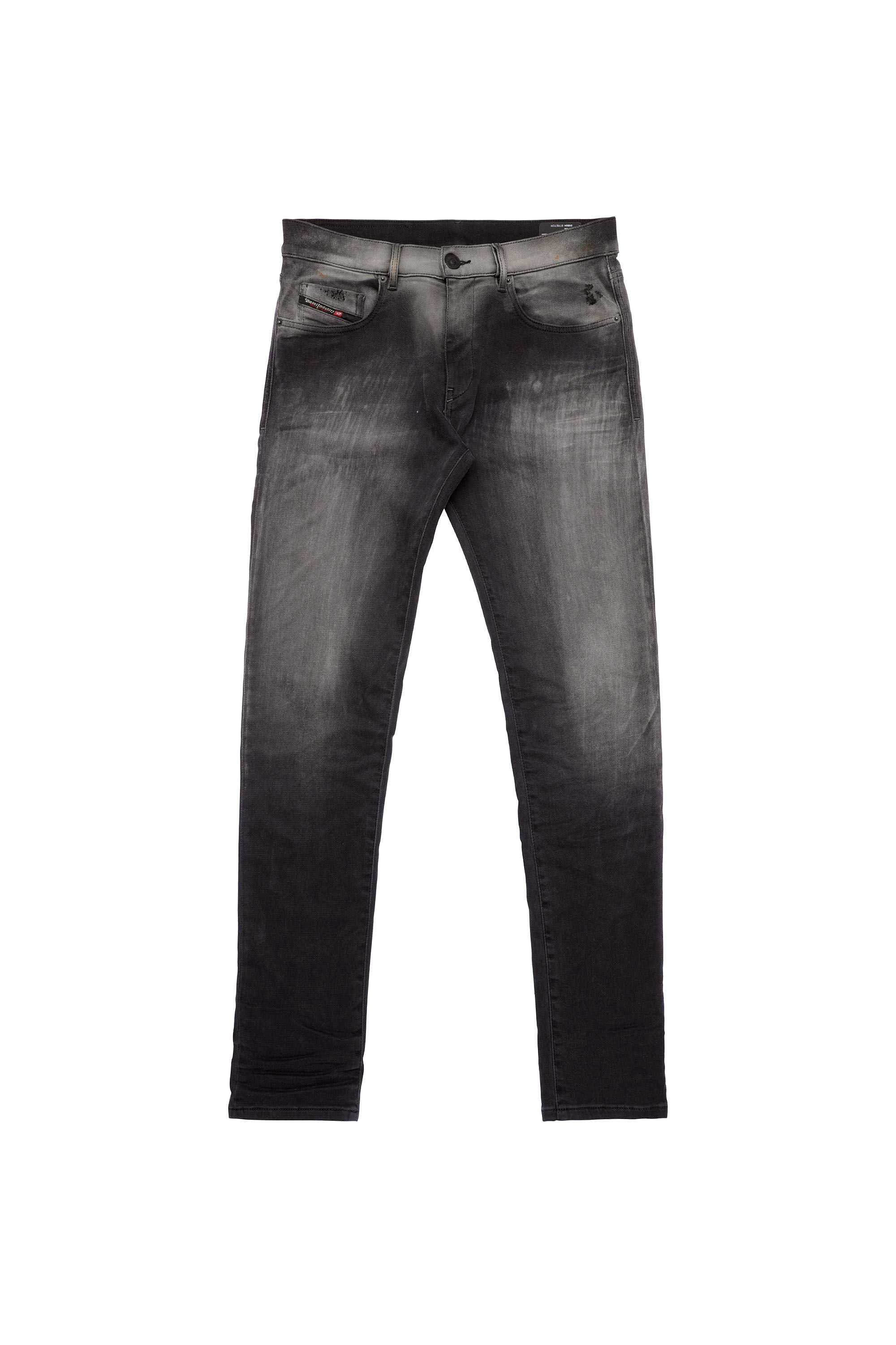 Diesel - Slim D-Strukt JoggJeans® 09B04, Negro/Gris oscuro - Image 2