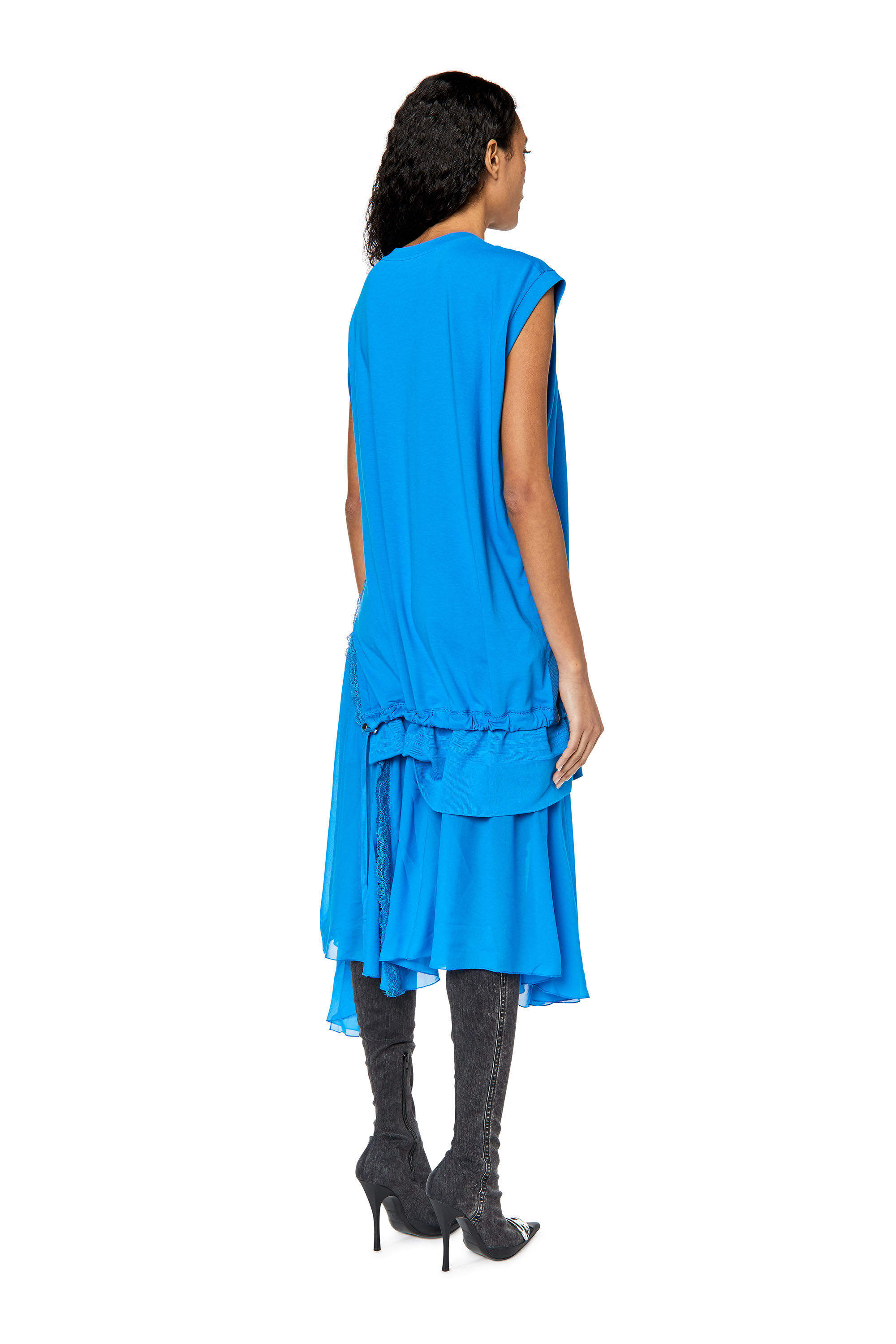 D-ROLLACE Woman: Sleeveless dress with crêpe hem | Diesel
