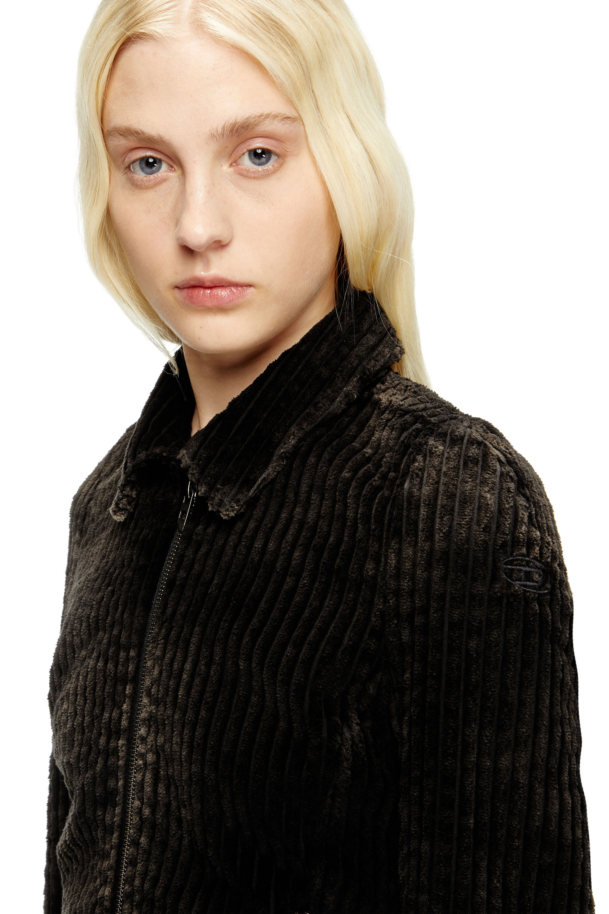 Diesel - G-ENEA, Woman's Shirt-jacket in cotton corduroy in Brown - 4