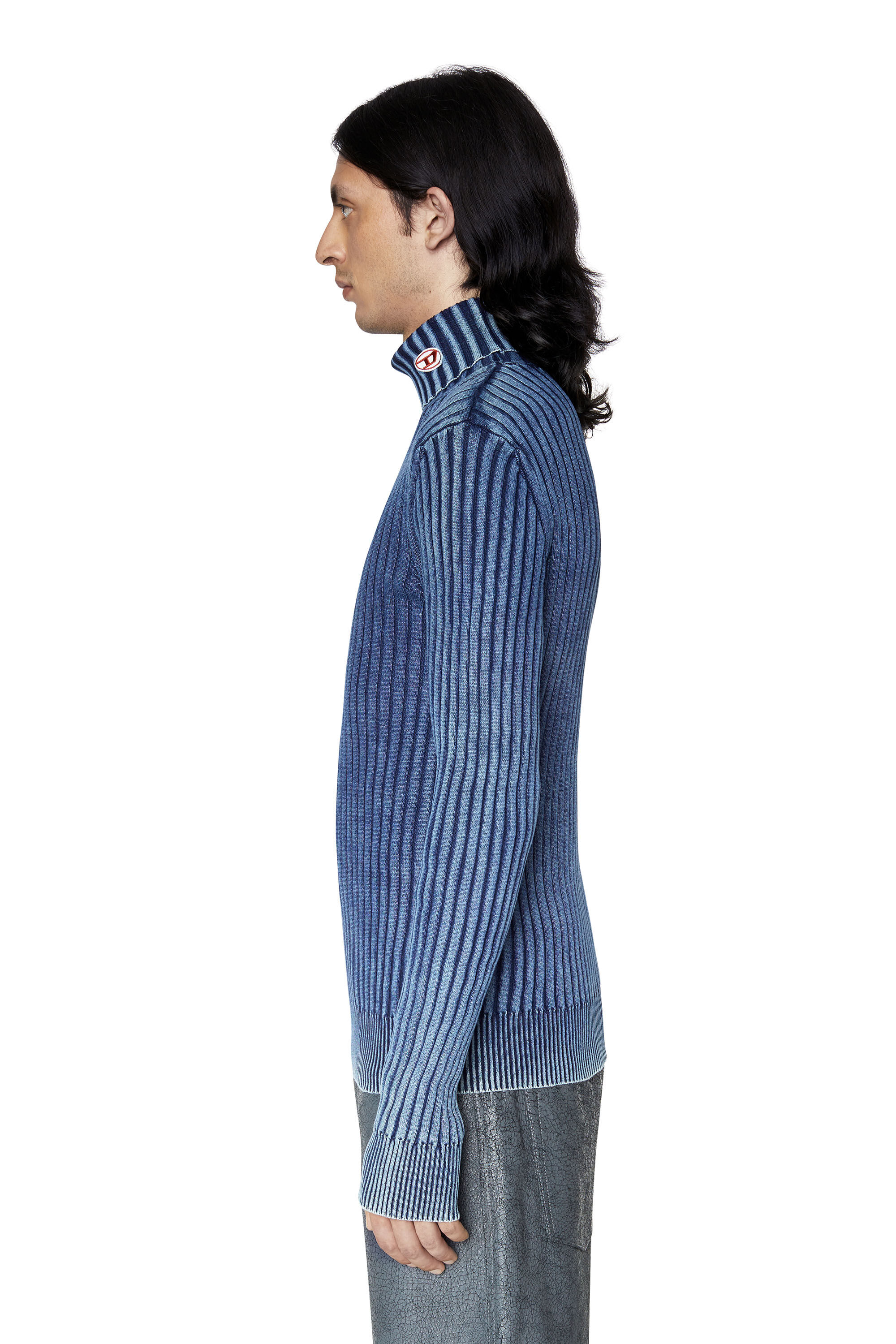 K RISTOPHER INDIGO Man Turtleneck in indigo cotton Diesel