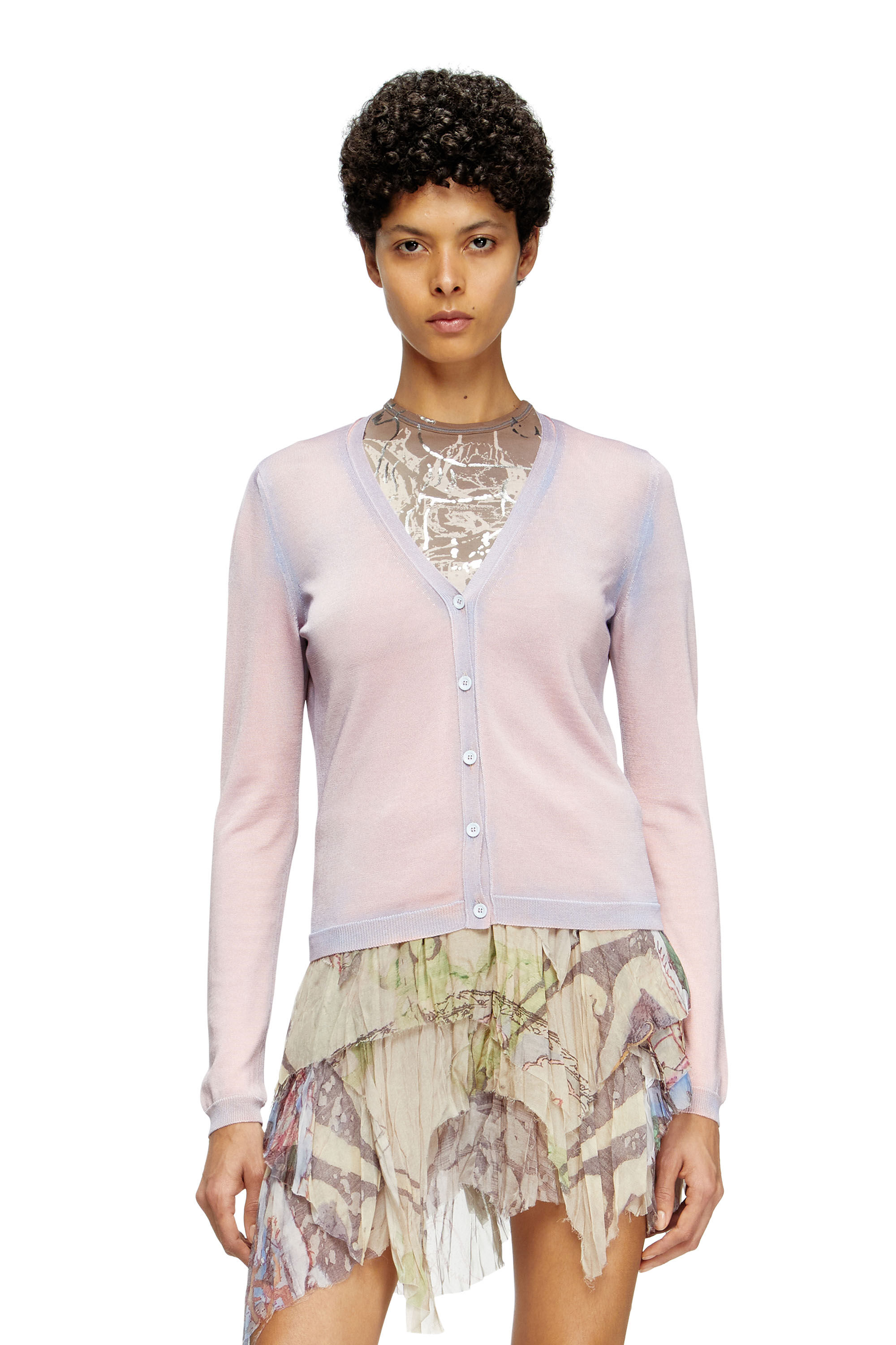 Diesel - M-VITTA, Cárdigan dégradé Mujer in Rosa - 3