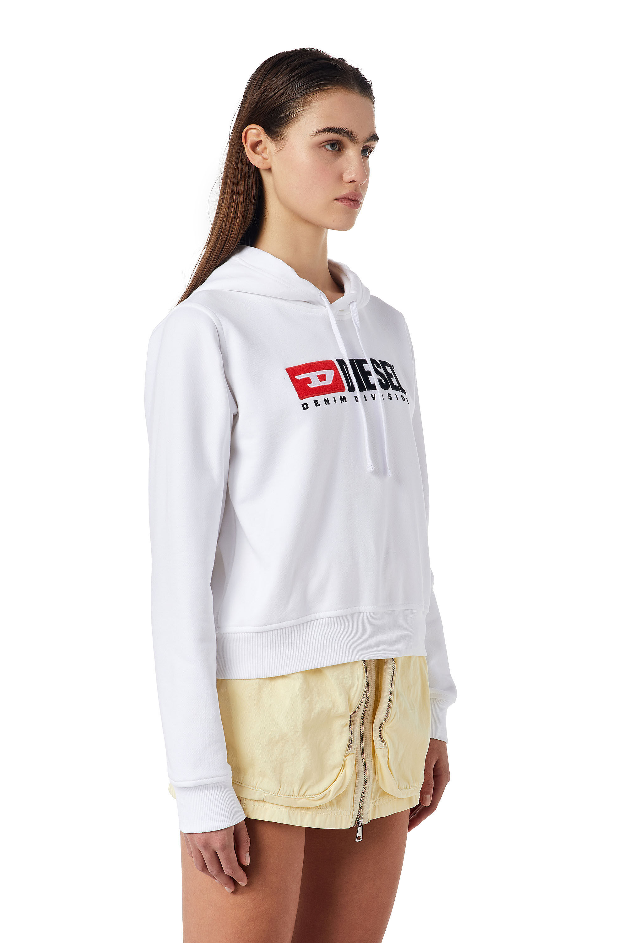 Diesel - F-REGGY-HOOD-DIV, Sudadera con capucha Denim Division Mujer in Blanco - 6