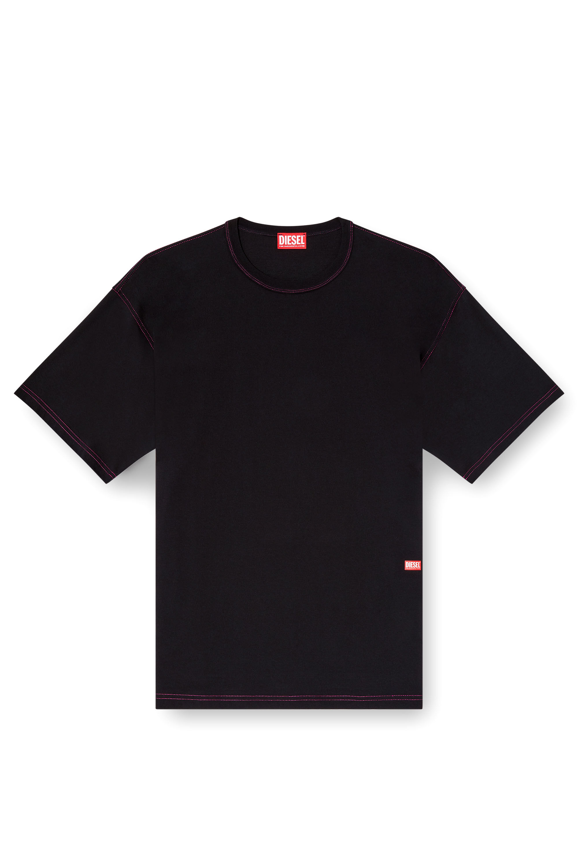 Men's T-shirt with apple core print | Black | Diesel