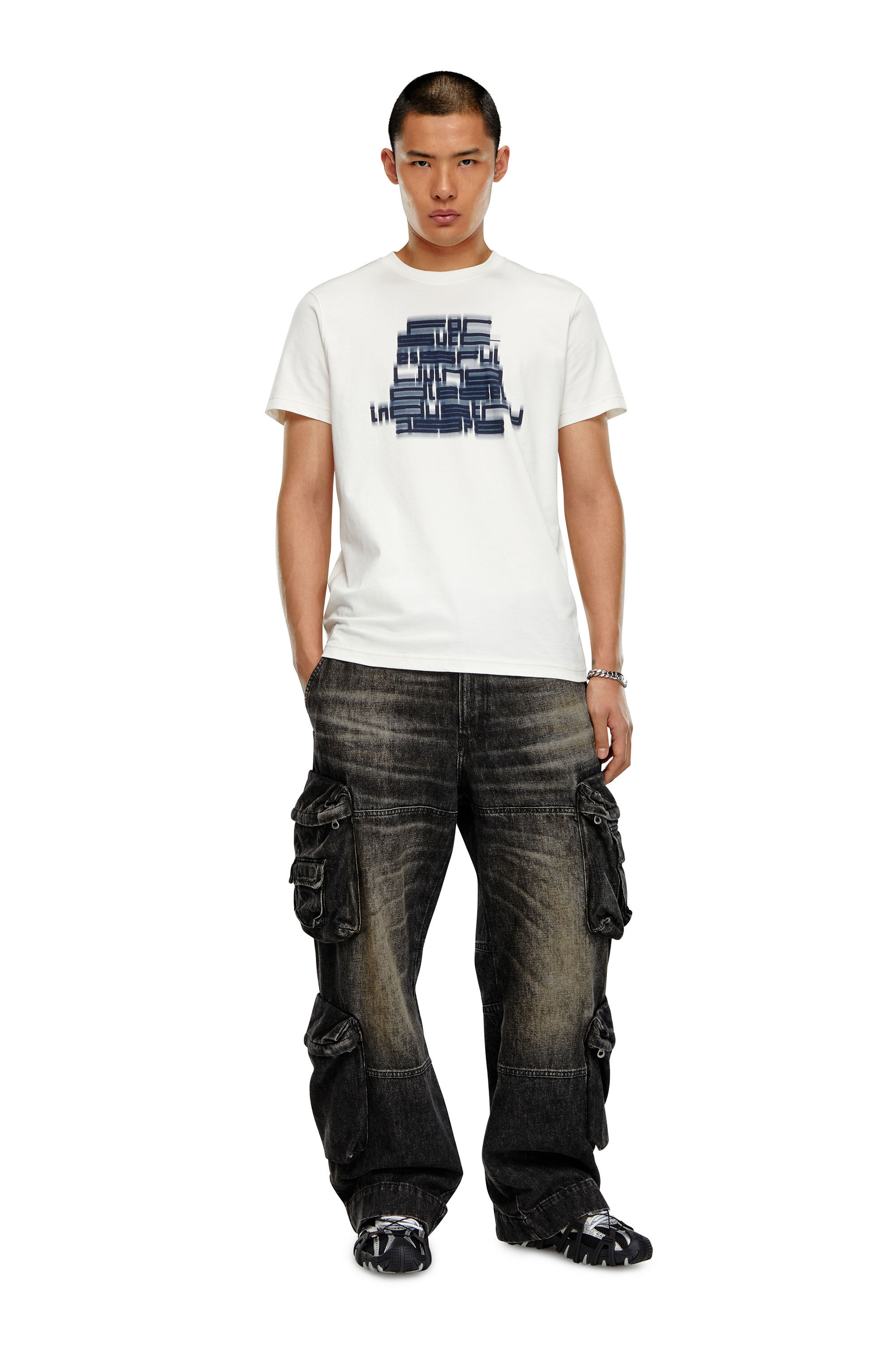 Men's T-shirt with blurry For Successful Living print