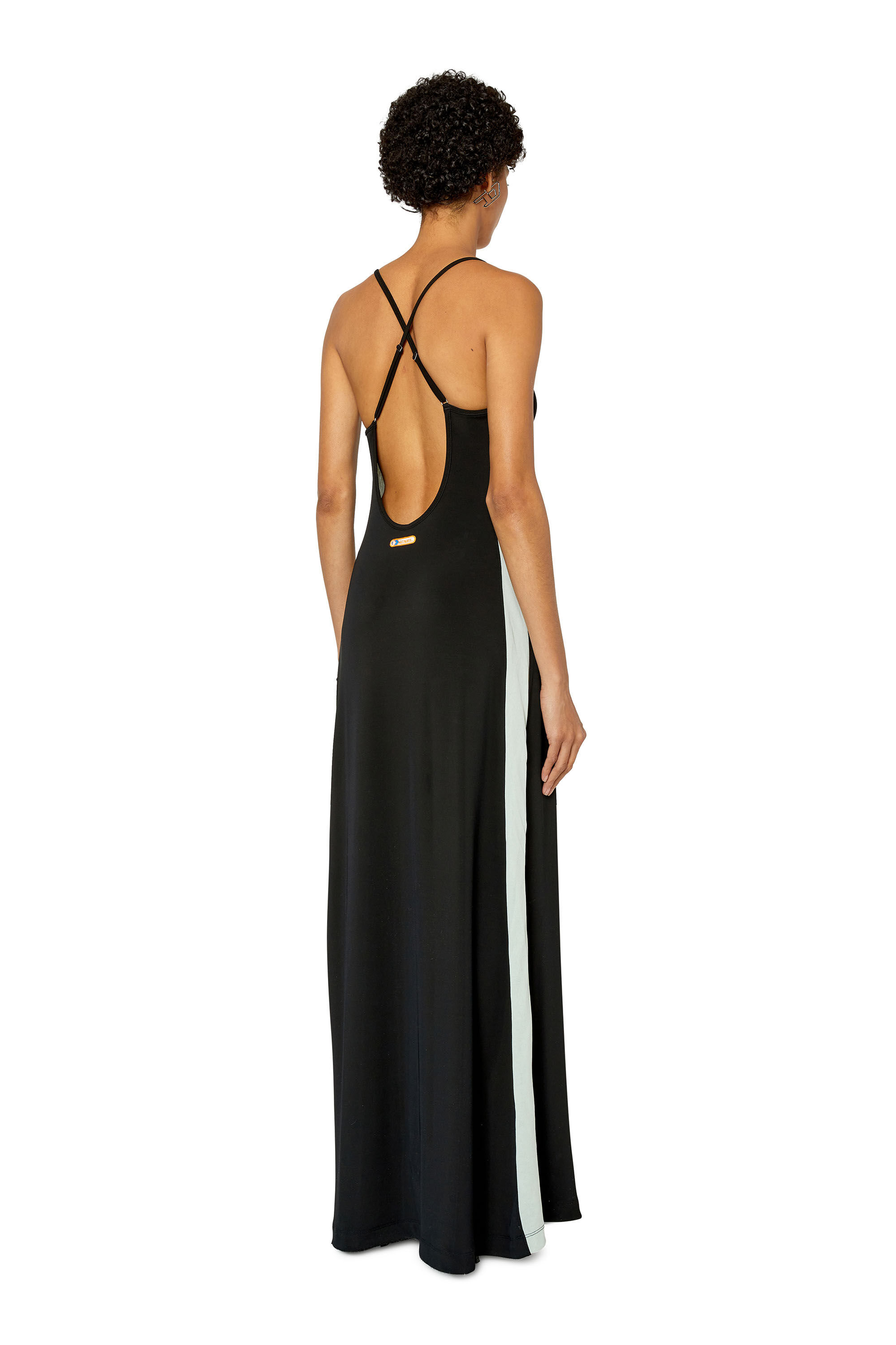 D-STRUKON Woman: Long colour-block dress with open back | Diesel