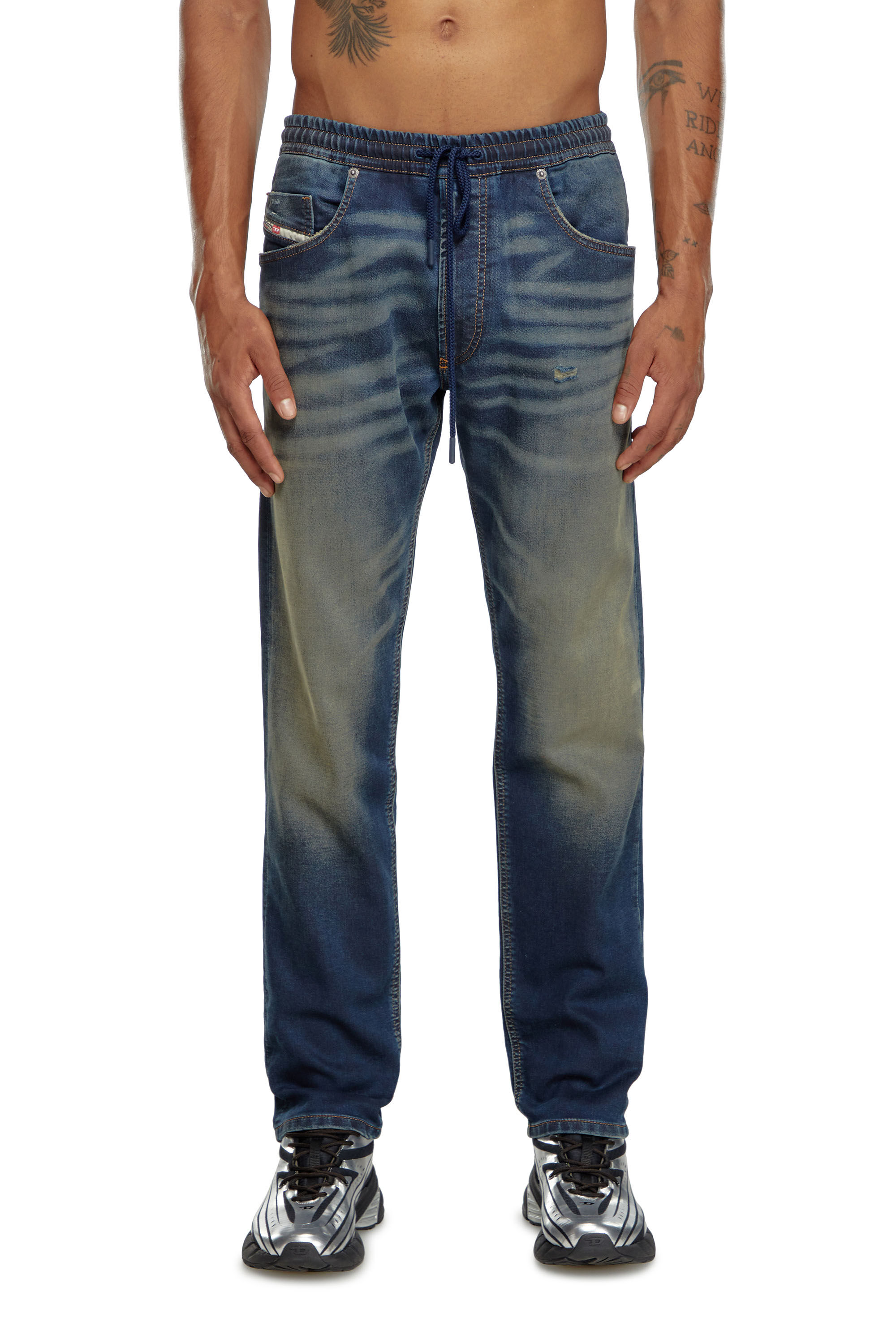 Diesel - Hombre Tapered 2030 D-Krooley Joggjeans® 09J34, Azul Oscuro - Image 3