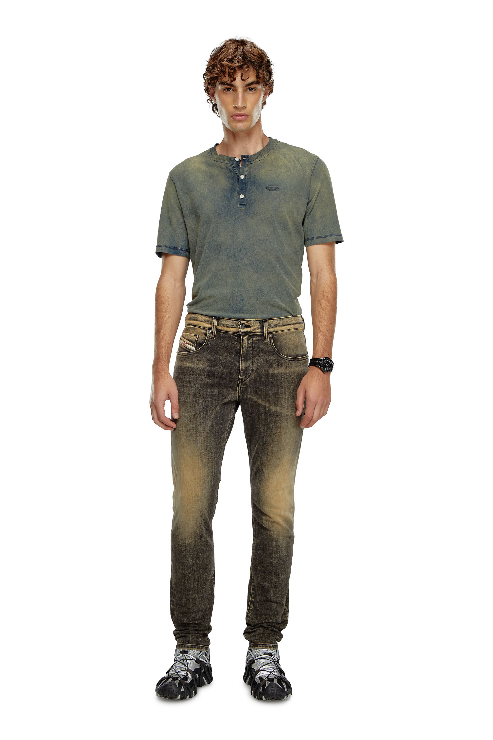 Men's Slim Jeans | Black/Beige | Diesel 2019 D-Strukt