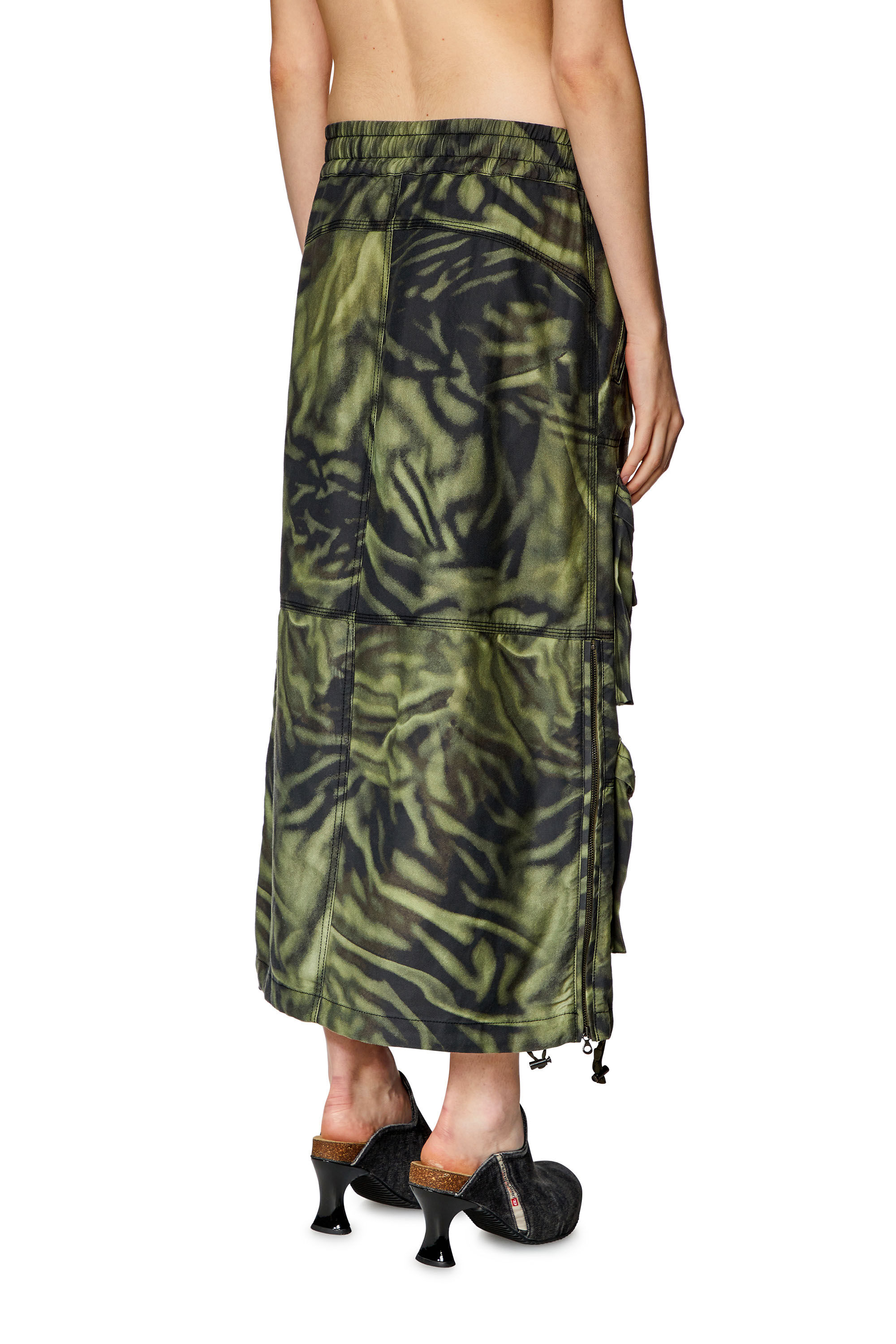 [宅送] Women's Multicolor | print zebra-camo with skirt cargo Long 犬服・アクセサリー