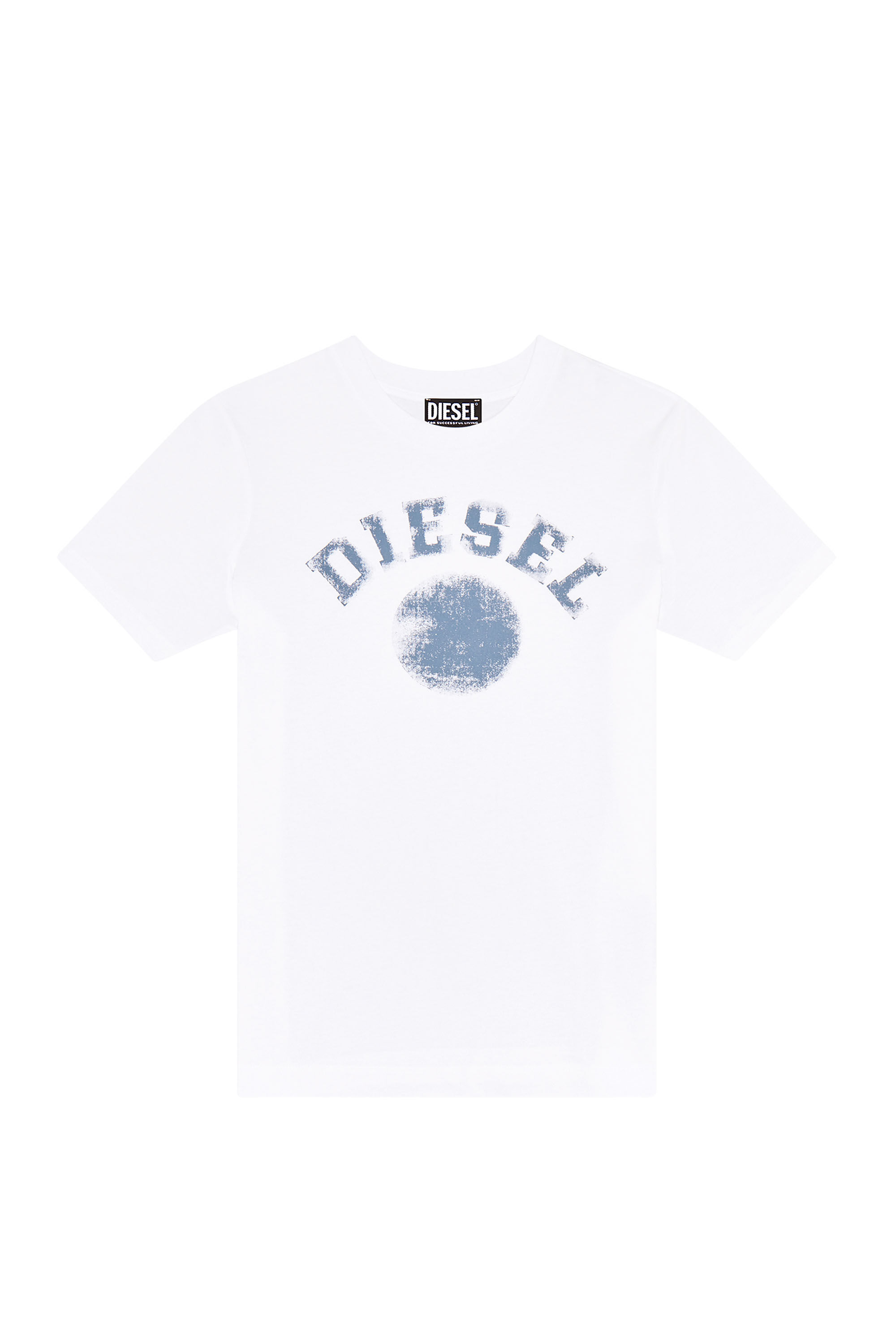 Diesel - T-REG-G7, Camiseta con estampado de logotipo y círculo Mujer in Blanco - 2