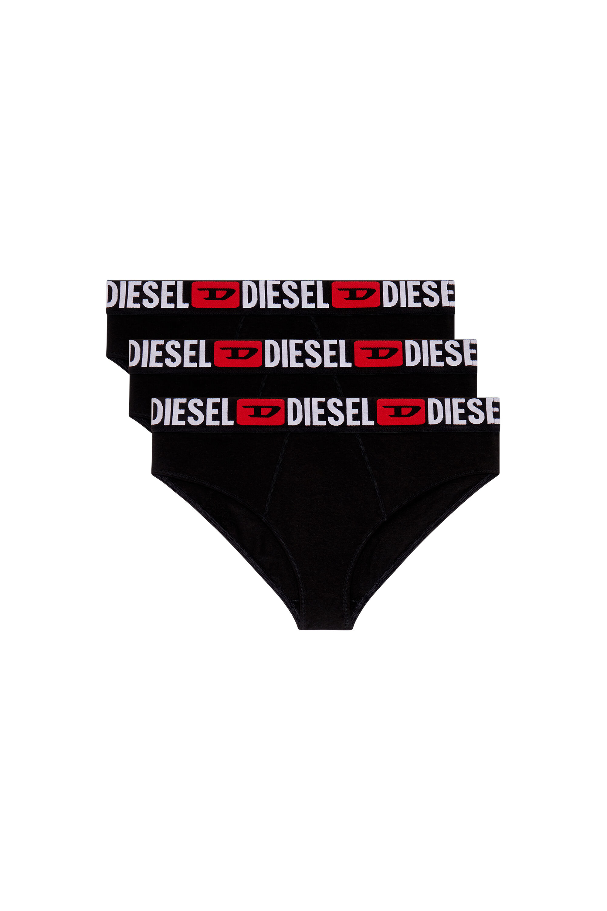 ショーツ DIESEL | UFPN-BLANCA-R THREE-PACK UNDERPANTS BLACK (WOMEN) Women's Three-pack ribbed high-waisted briefs | Black | Diesel