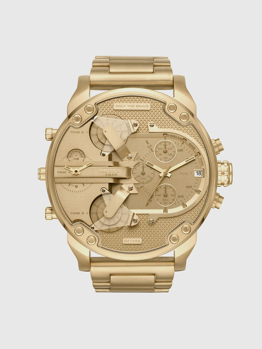 Dz7399 Man Mr Daddy 2 0 Gold Tone Watch With Detailed Dial Diesel