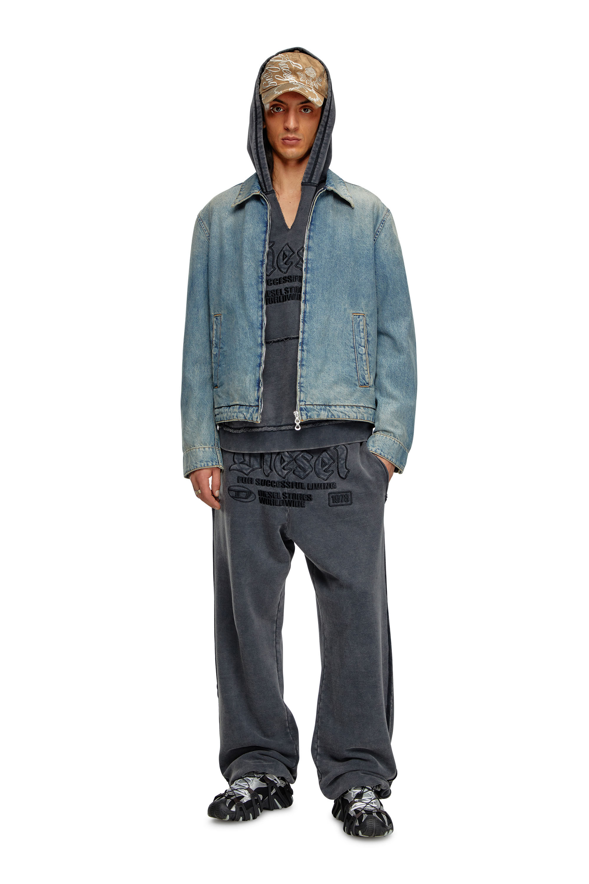Men s Denim blouson jacket Blue Diesel