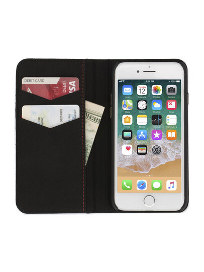 BLACK DENIM/STUD/ZIPPER IPHONE 8 PLUS/7 PLUS FOLIO, Black Diesel - BLACK DENIM/STUD/ZIPPER IPHONE 8 PLUS/7 PLUS FOLIO, Black - Flip covers - Image 4