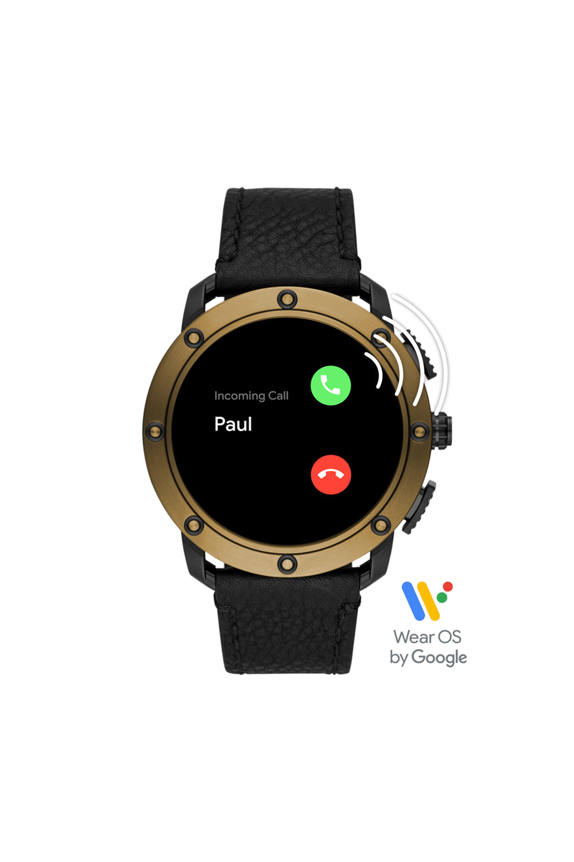 Diesel - DT2016, Man's Axial Smartwatch - Bronze Stainless Steel and Black Leather in Black/Bronze - 6