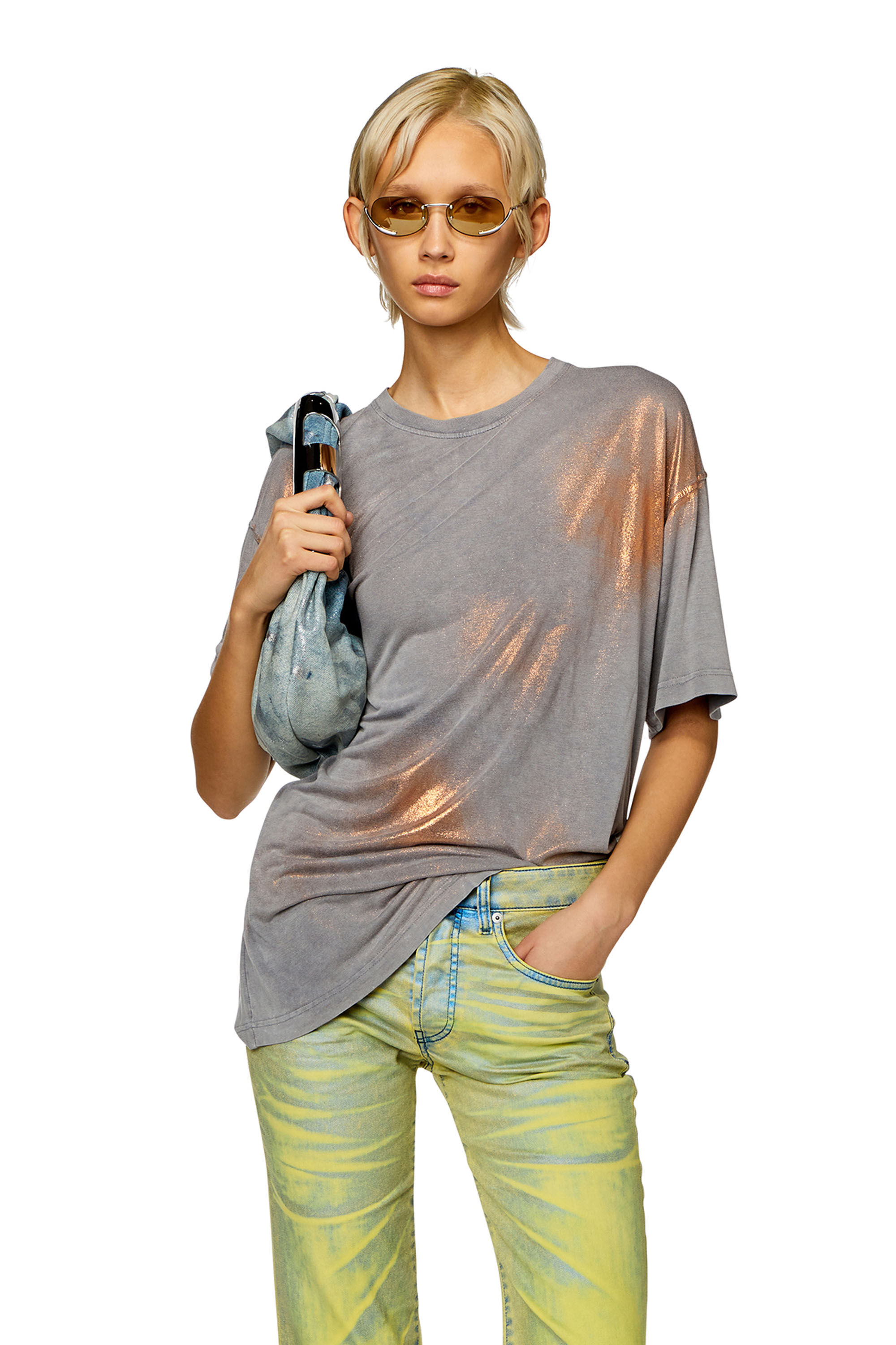 Camiseta desteñida mujer shop