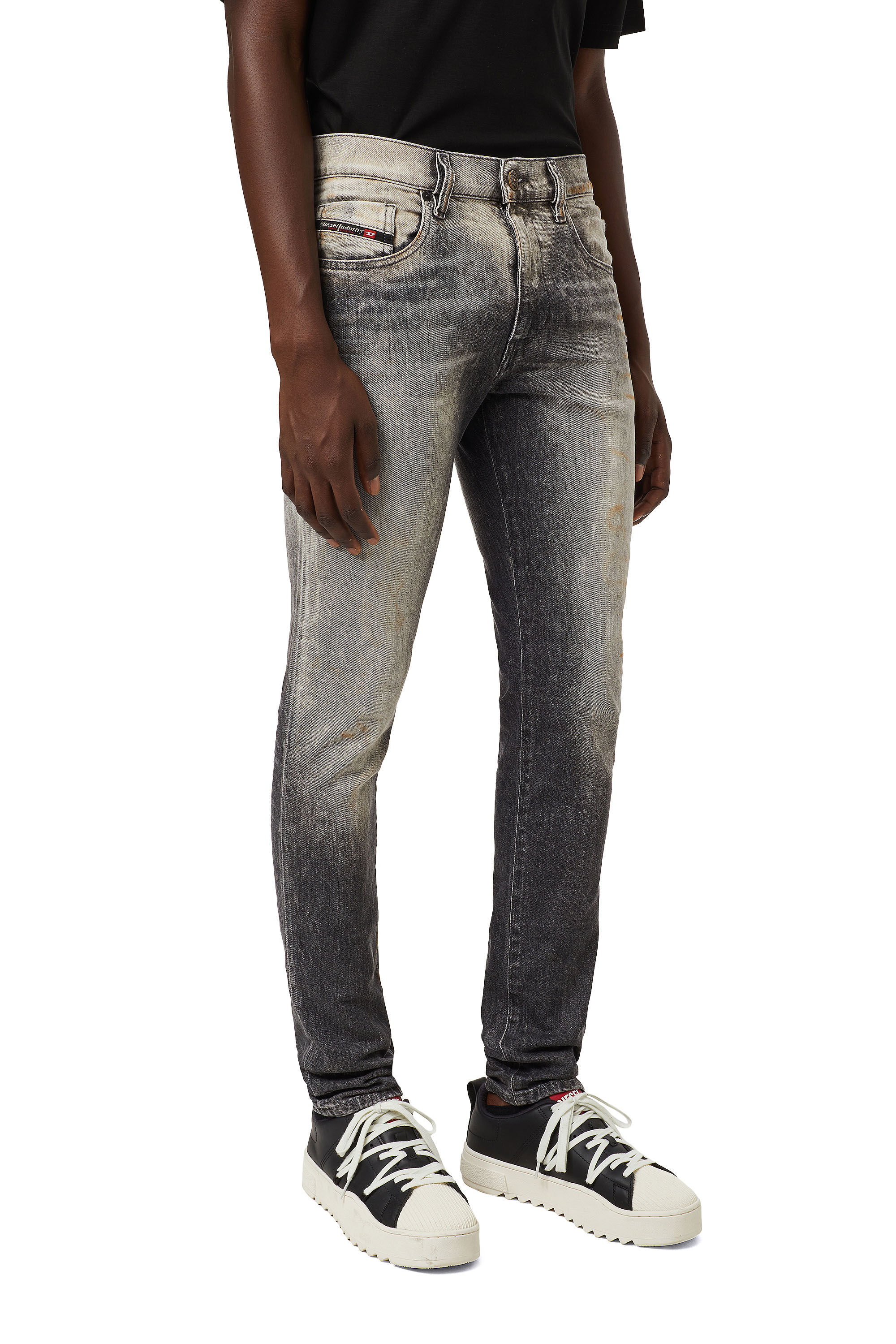 Diesel - Slim Jeans 2019 D-Strukt 09A83, Negro/Gris oscuro - Image 5