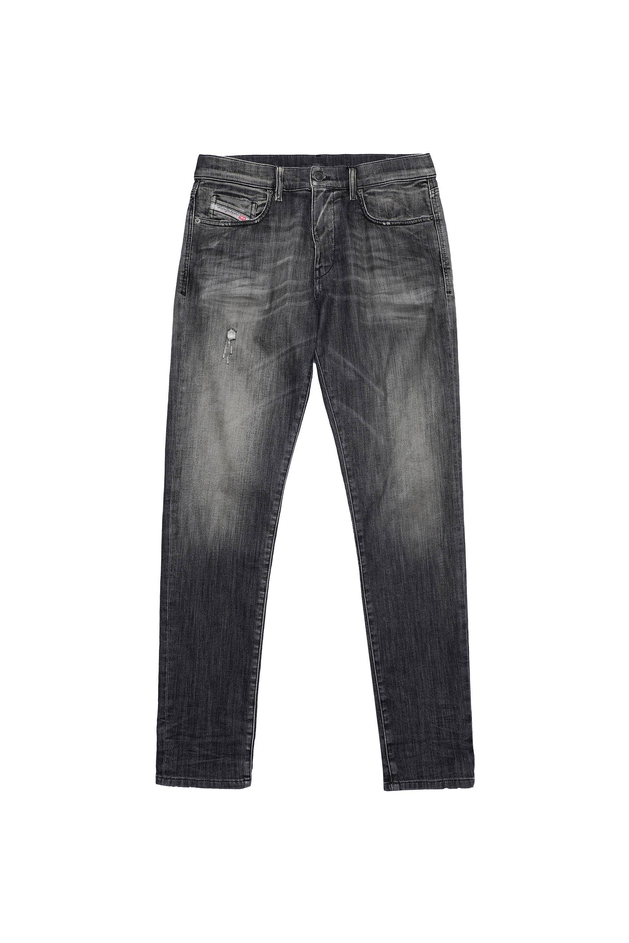 Diesel - D-Strukt JoggJeans® 09B54 Slim, Negro/Gris oscuro - Image 2